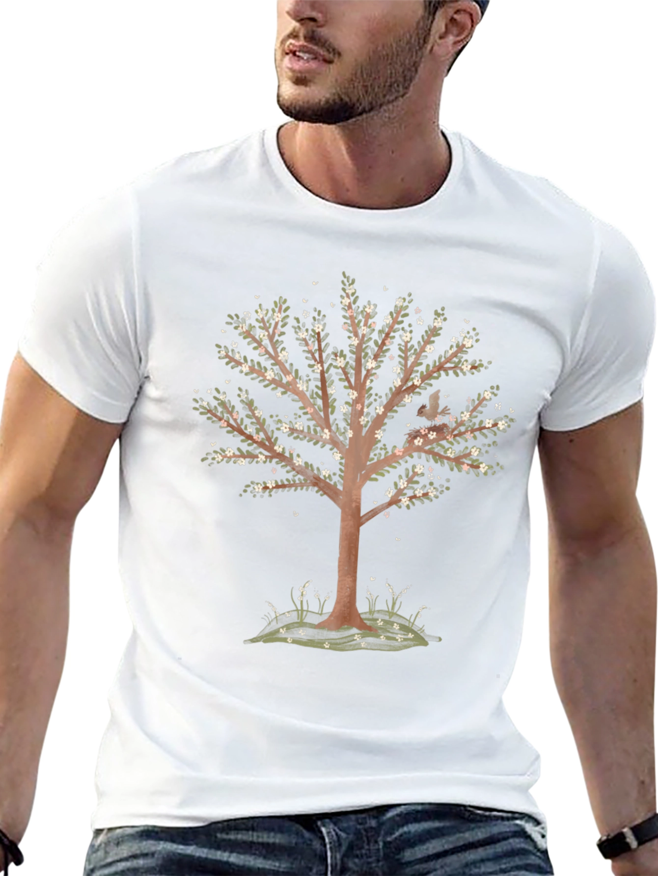 Blossom Tree Graphic Tee - Nature Inspired Design