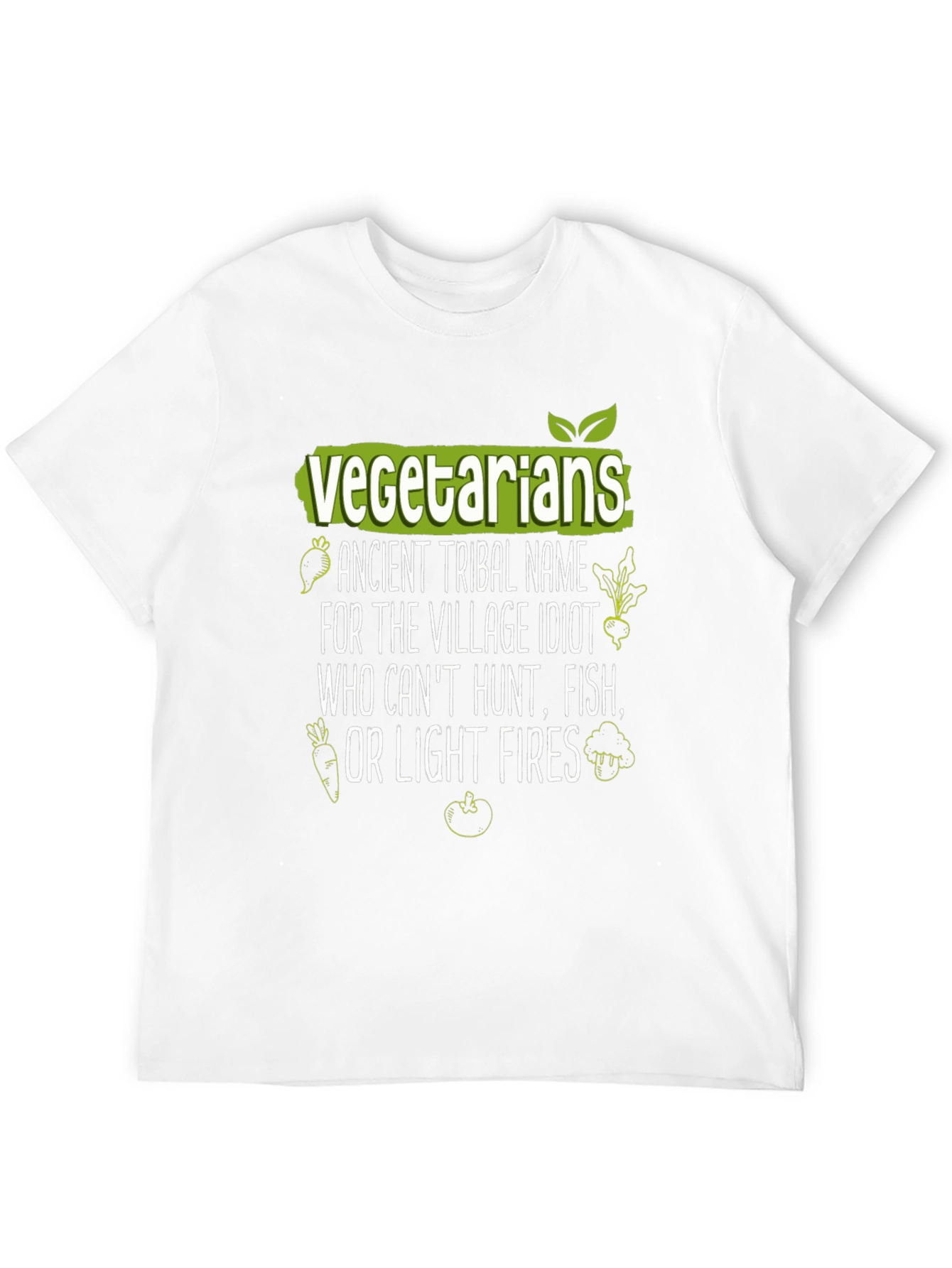 Vegetarians Village Idiot Graphic Tee
