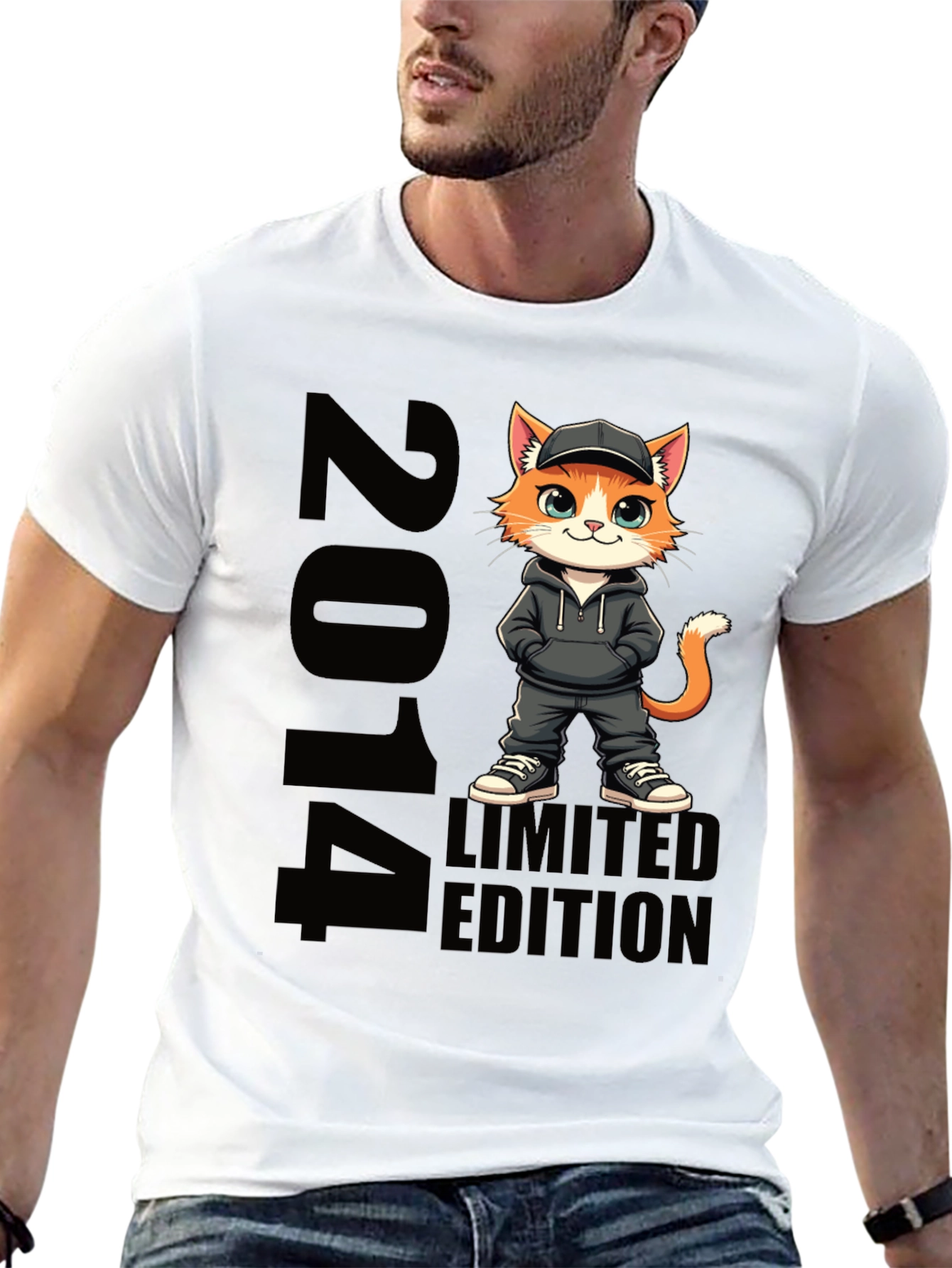 2014 Limited Edition Cat Graphic T-Shirt