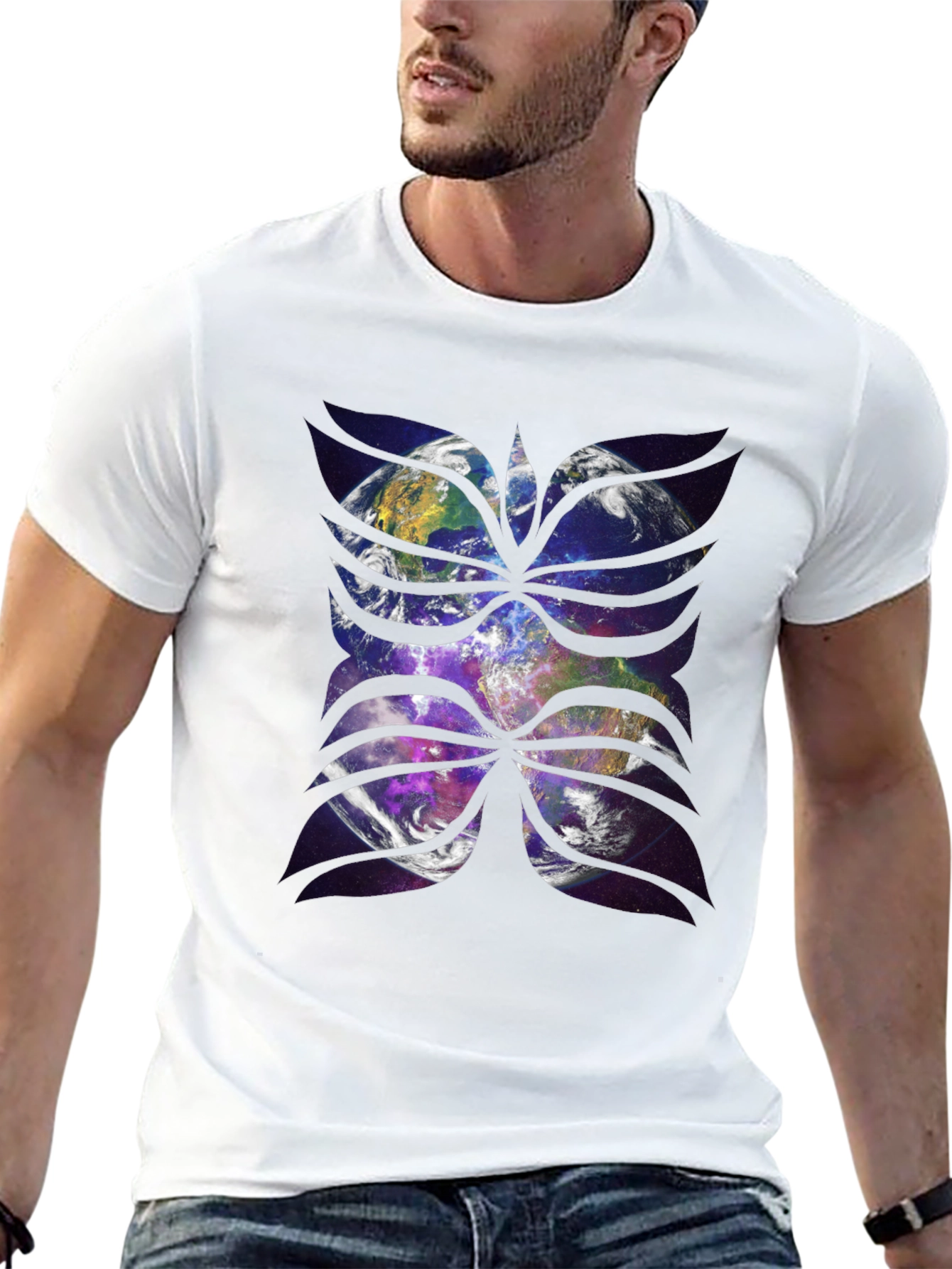 Earth Galaxy T-Shirt - Cosmic Style