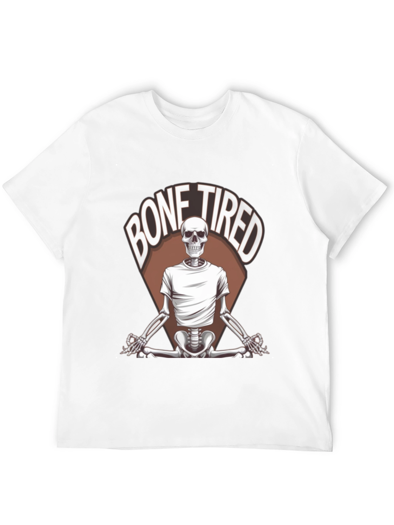 Bone Tired Skeleton Graphic Tee - Black