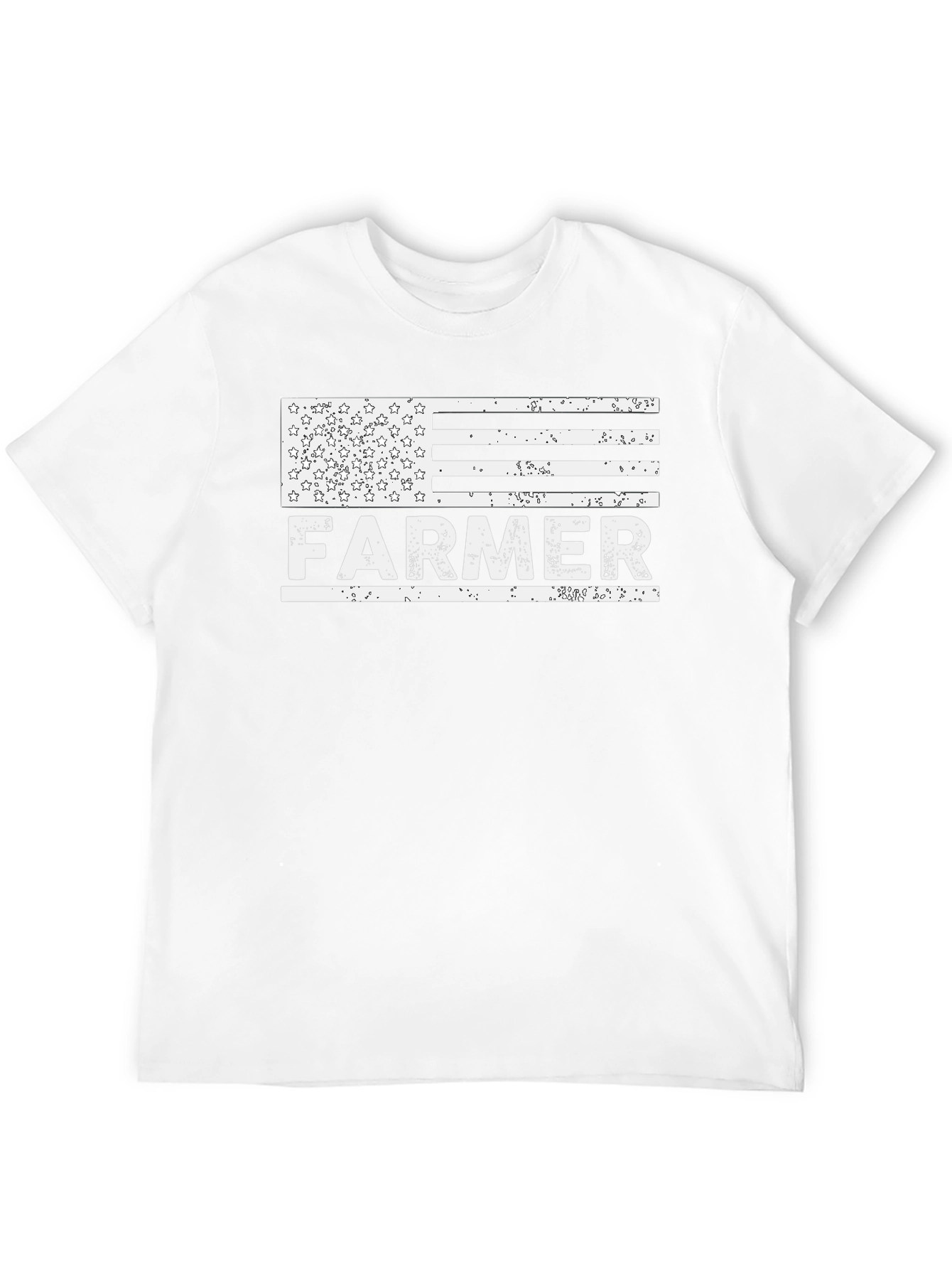 Farmer USA Flag T-Shirt Black