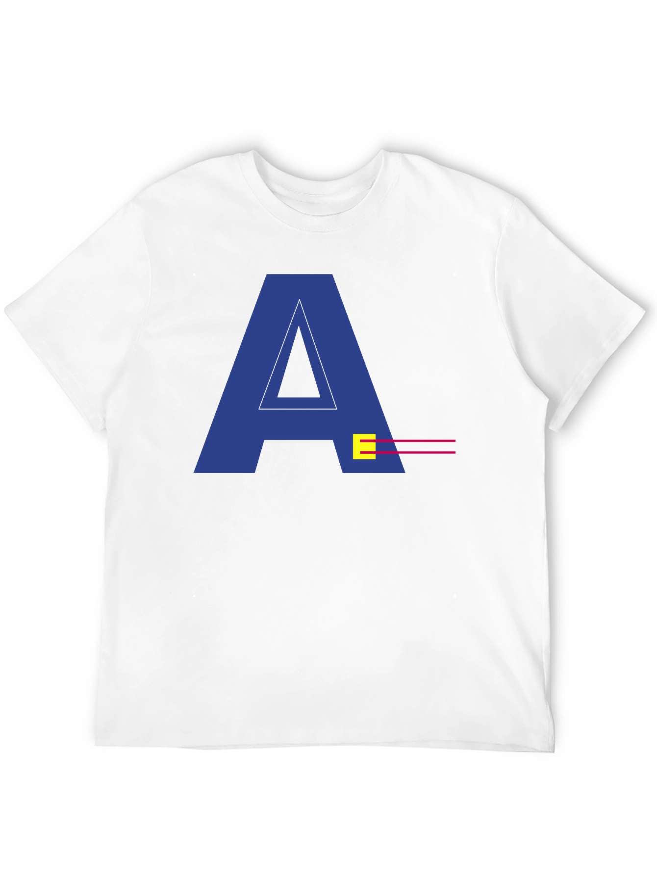 Retro Alphabet Black T-Shirt - A Initial Design