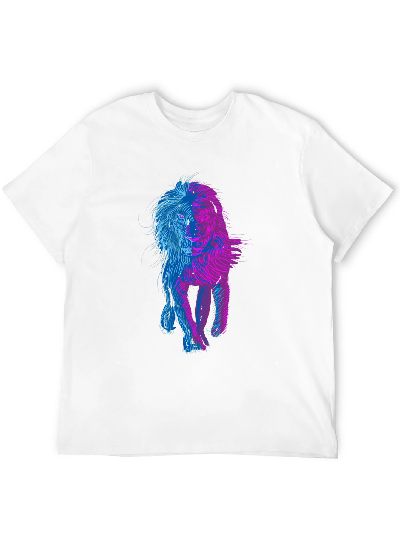Lion Graphic Print Black T-Shirt