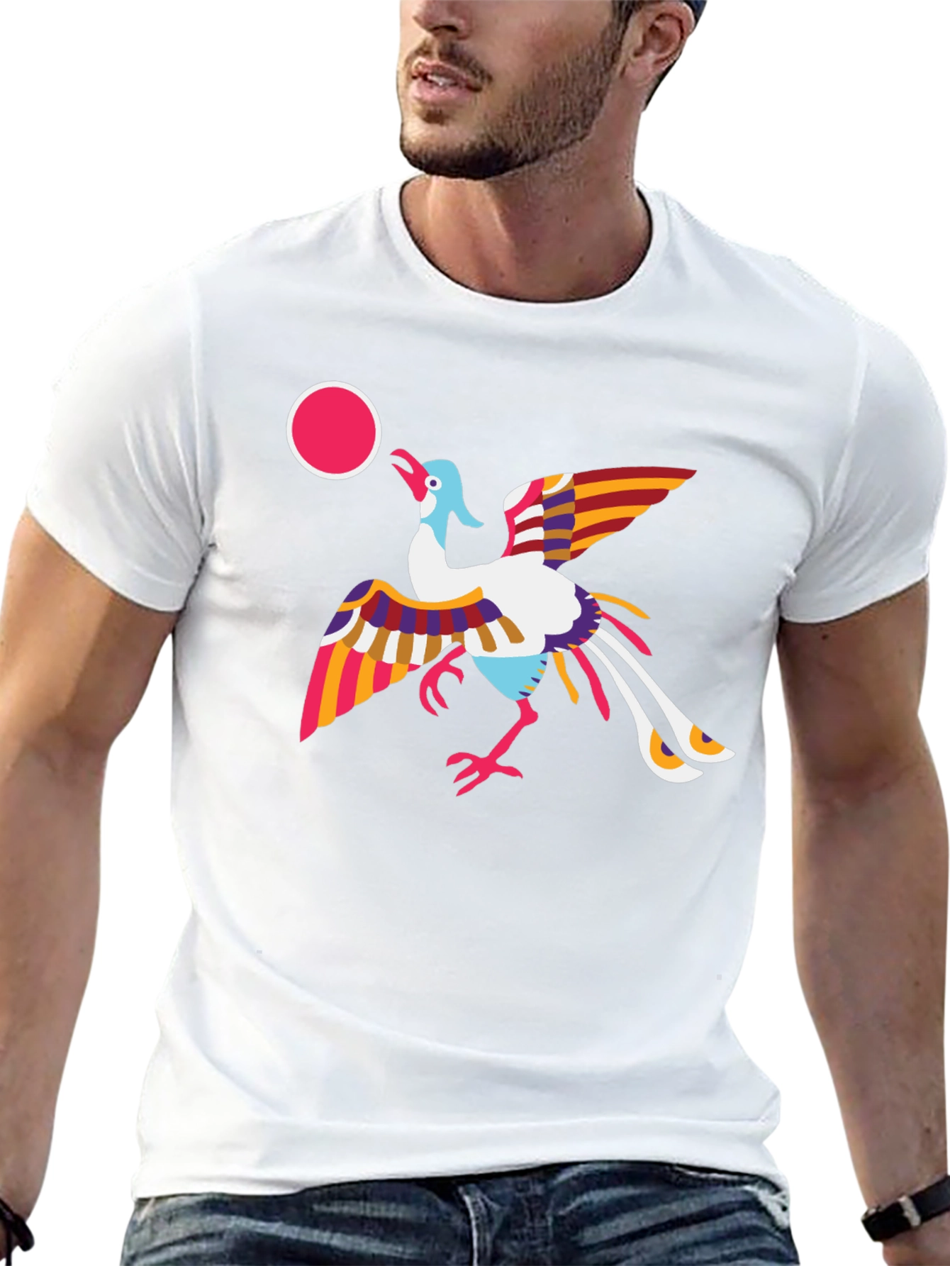 Whimsical Bird Graphic Tee - Unique Design