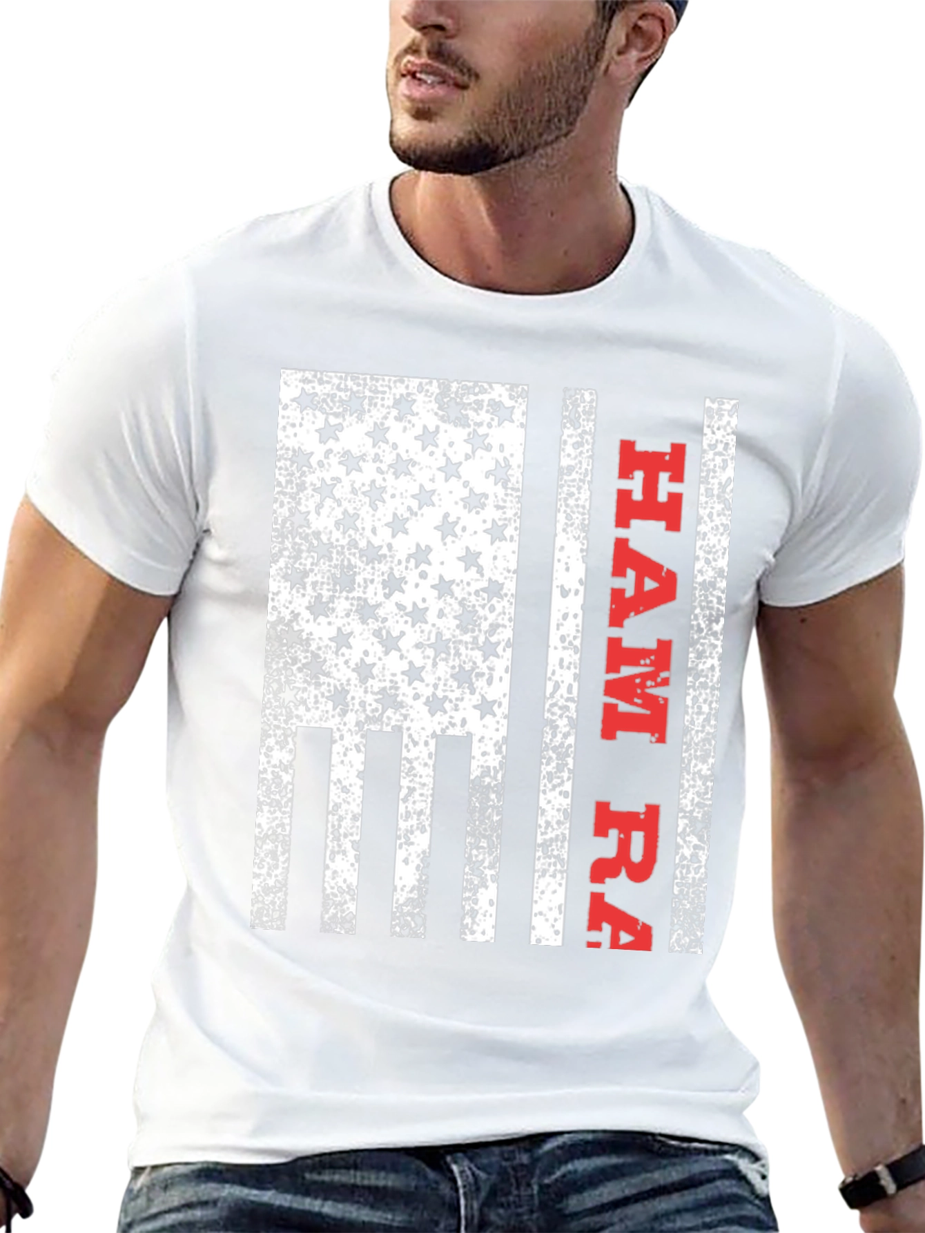 Patriotic HAMI RA Flag Graphic T-Shirt