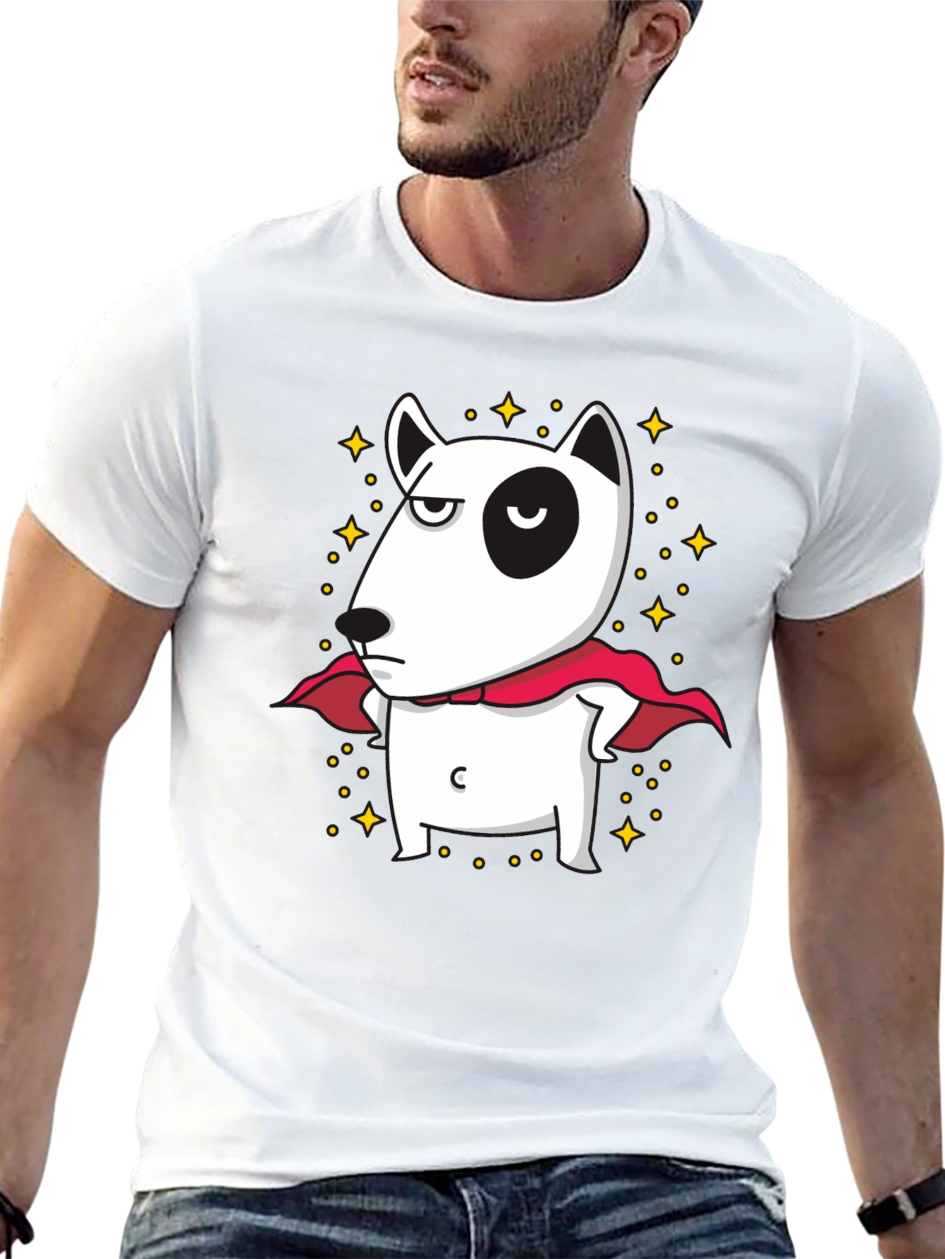 Cool Dog Superhero Graphic Tee