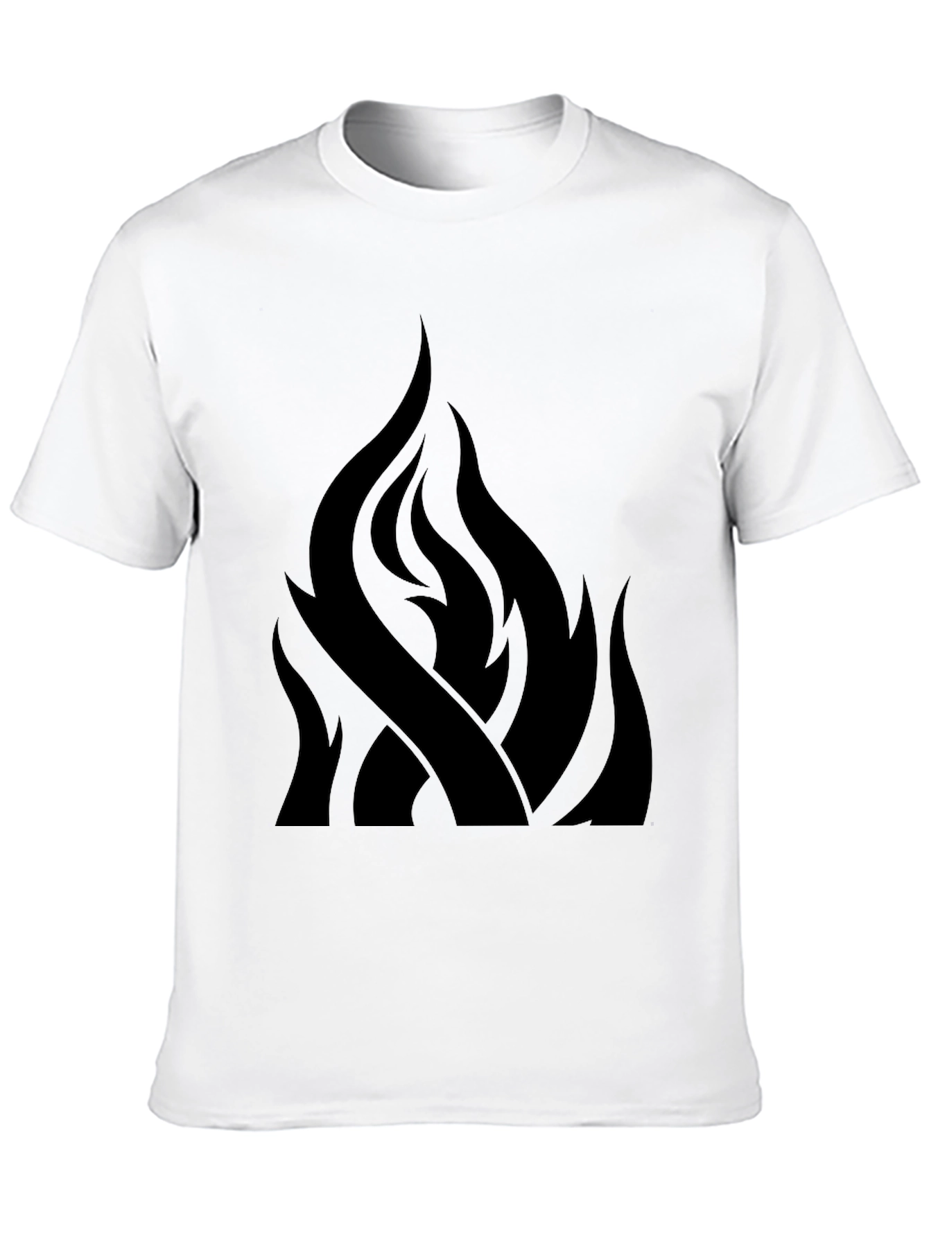 Black Flames Graphic Tee - Mens Casual Shirt