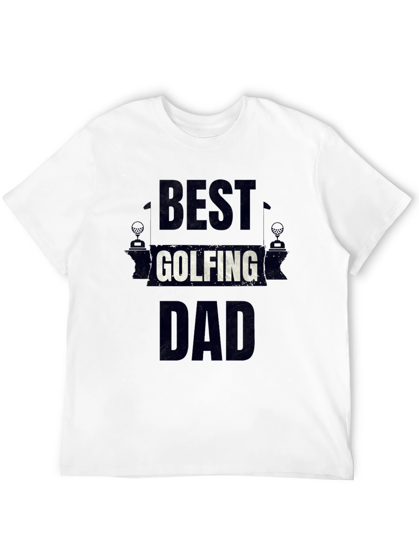 Best Golfing Dad Black T-Shirt