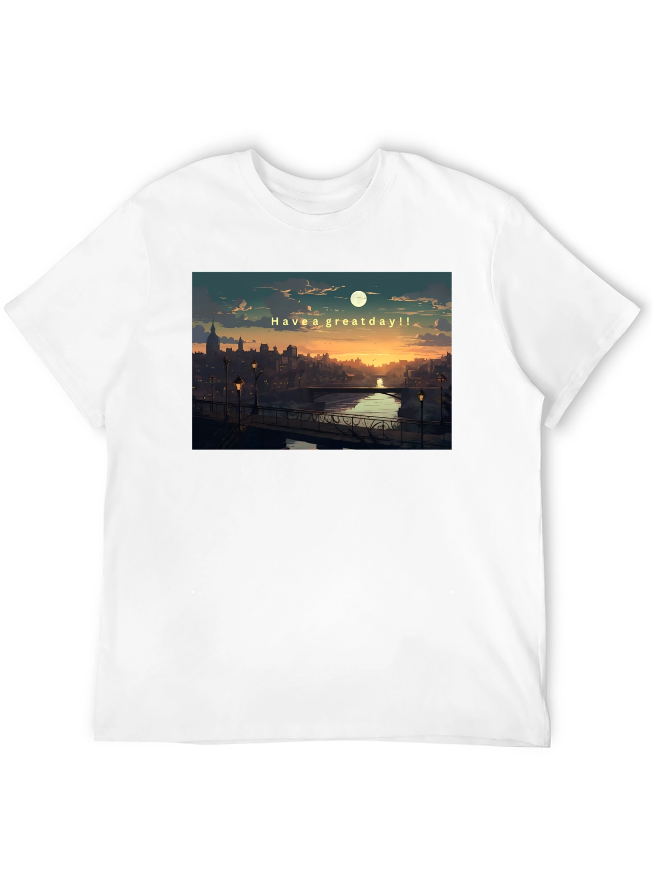 Scenic Cityscape T-Shirt - Have a Great Day Tee