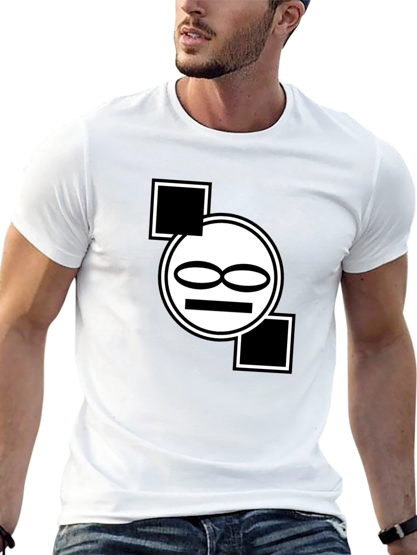 Abstract Graphic Print Black T-Shirt
