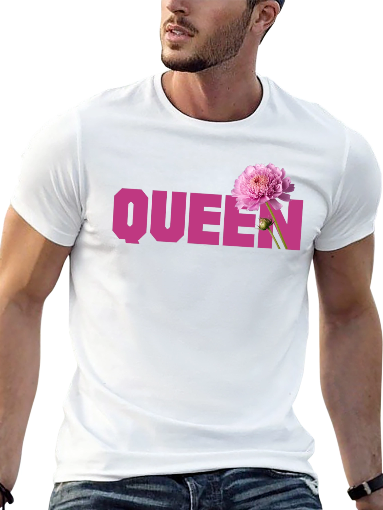 Queen Flower Graphic Tee - Stylish Womens T-Shirt