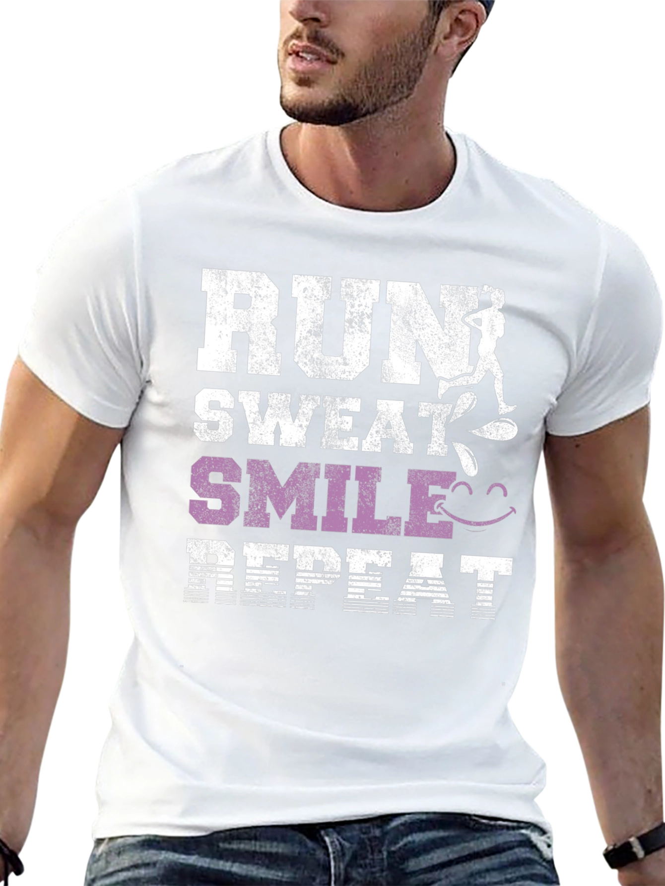 Run Sweat Smile Repeat Graphic Tee