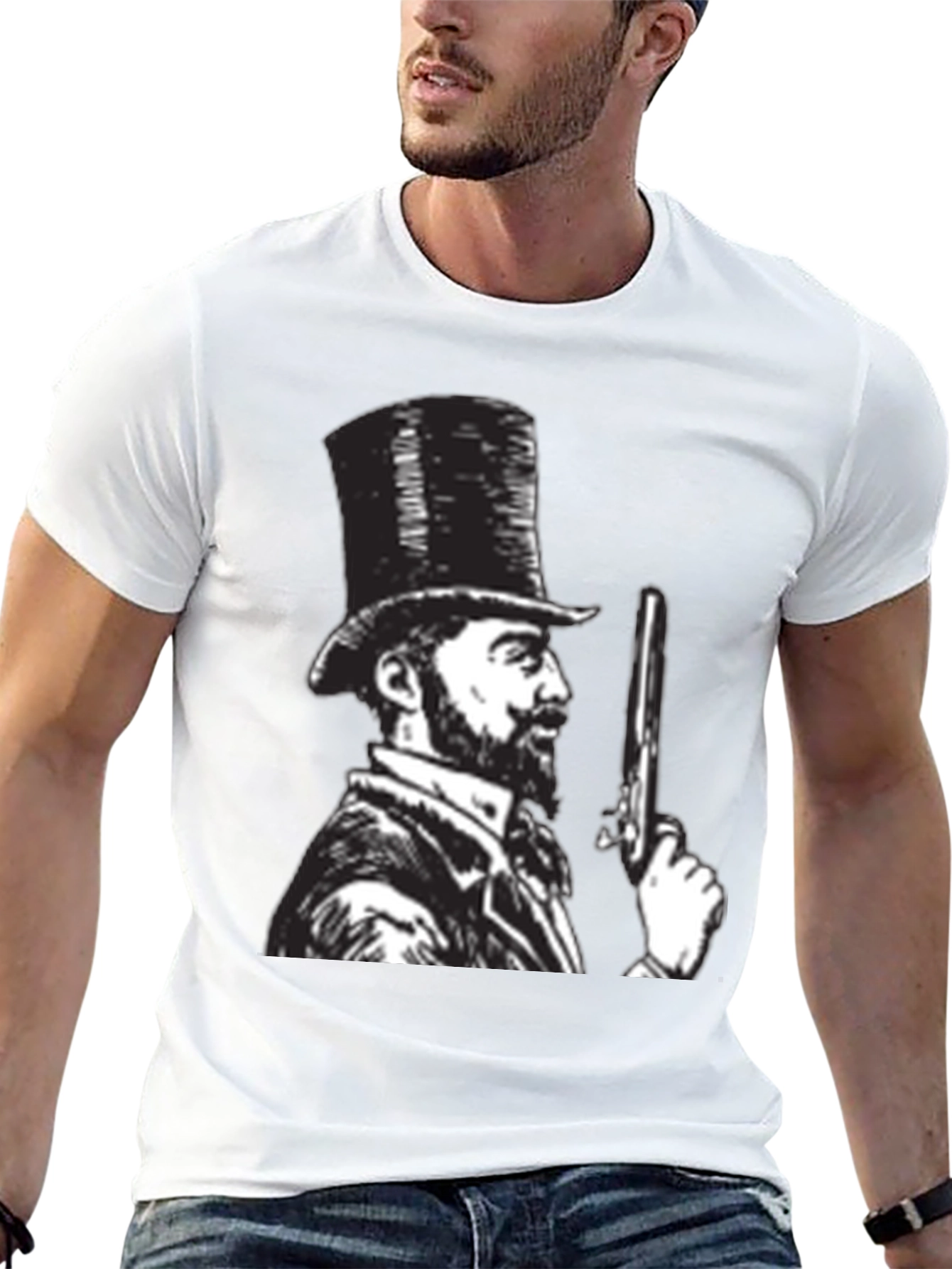 Top Hat Gunman Graphic Tee