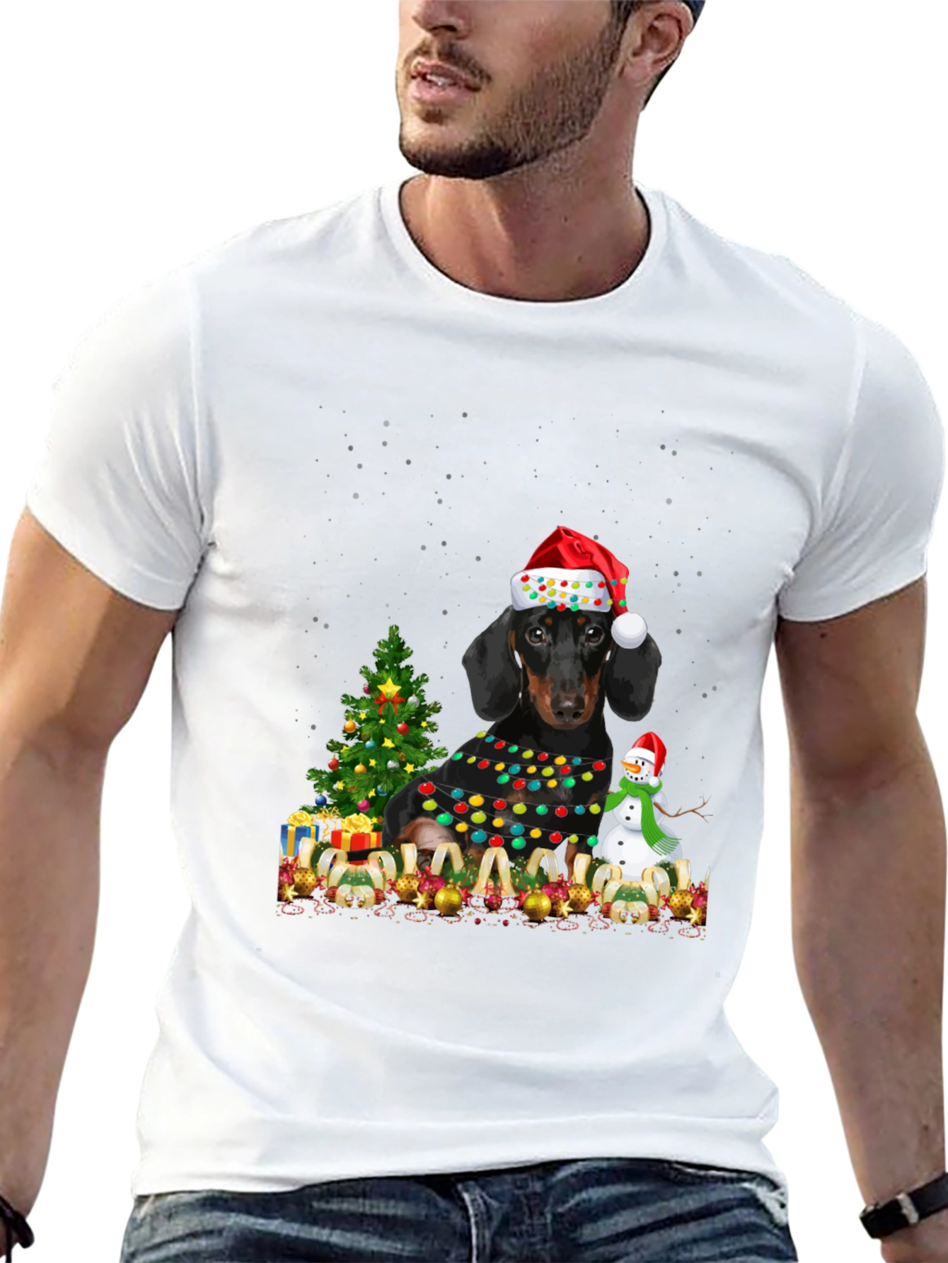 Dachshund Christmas T-Shirt - Holiday Dog Tee