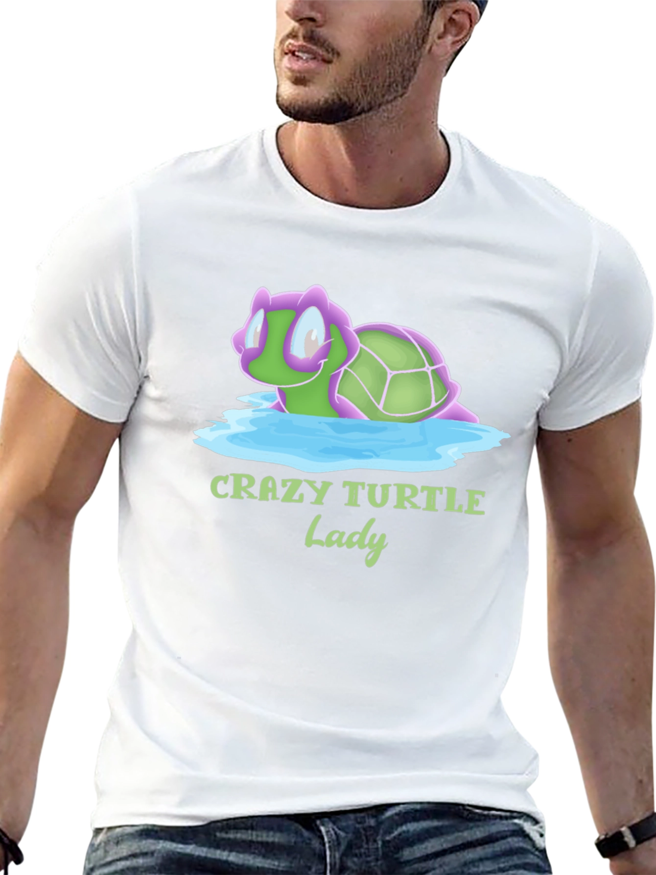 Crazy Turtle Lady Black T-Shirt