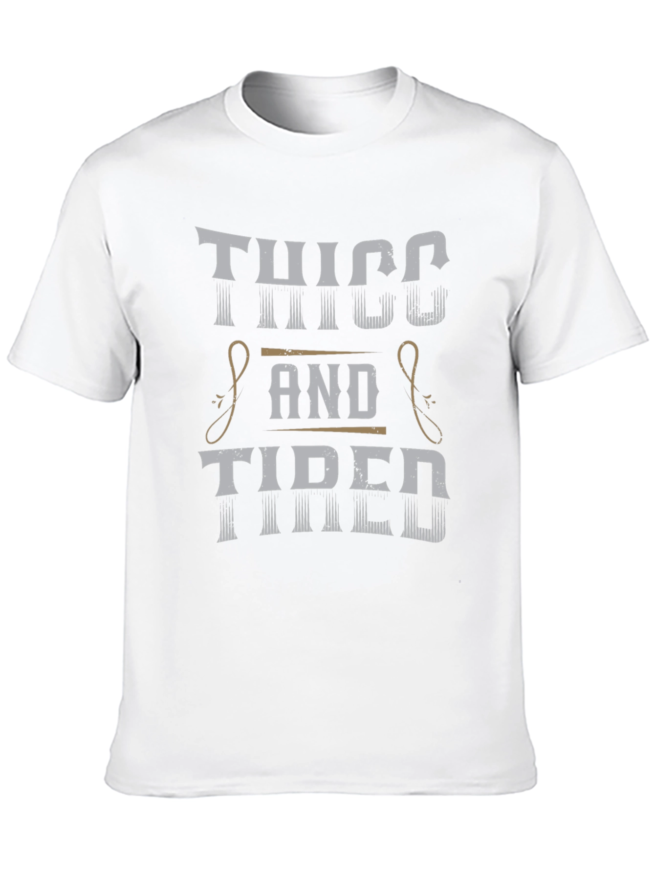 Thicc and Tired Graphic T-Shirt Funny Rodeo