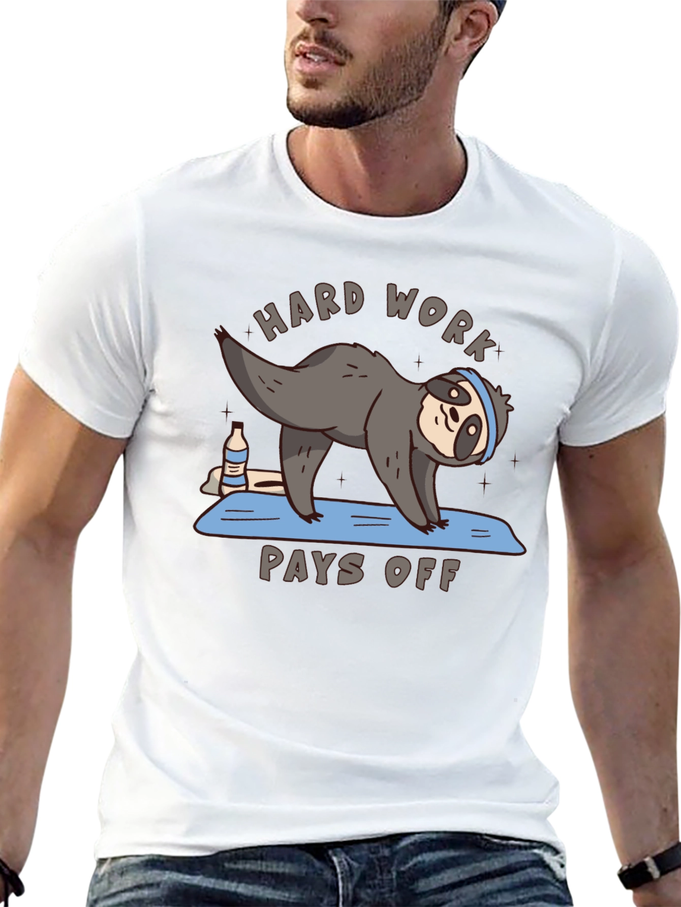 Hard Work Pays Off Sloth Yoga T-Shirt