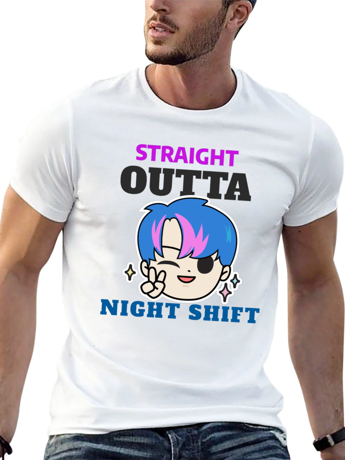Straight Outta Night Shift Graphic Tee