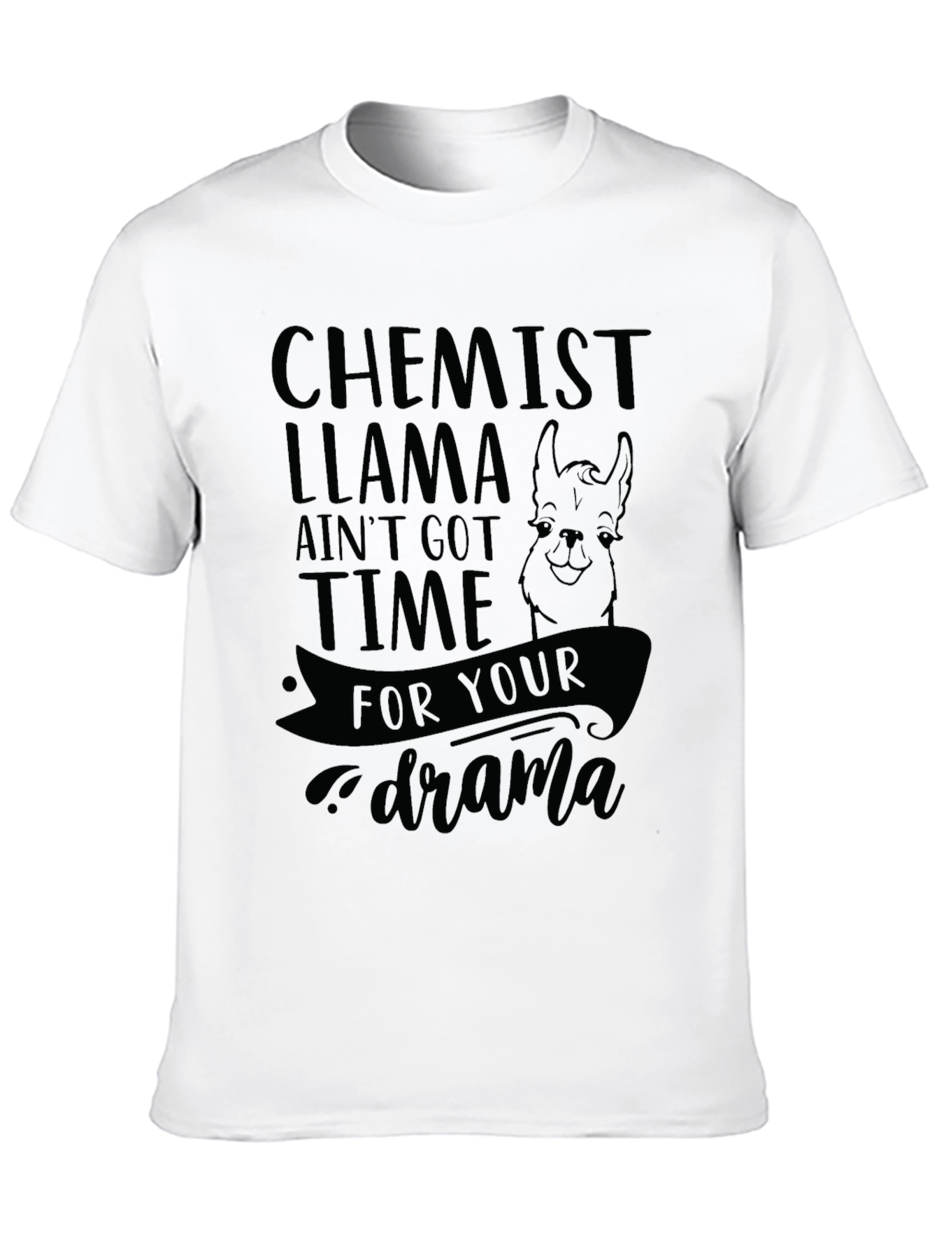Chemist Llama Drama T-Shirt - Novelty Graphic Tee
