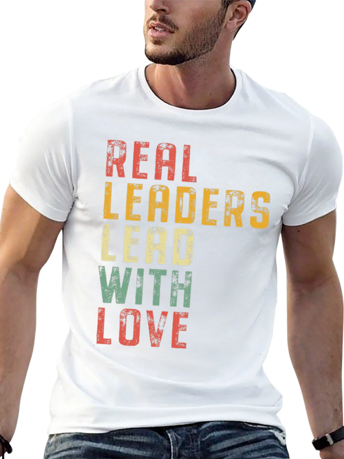 Real Leaders Lead With Love Graphic Tee