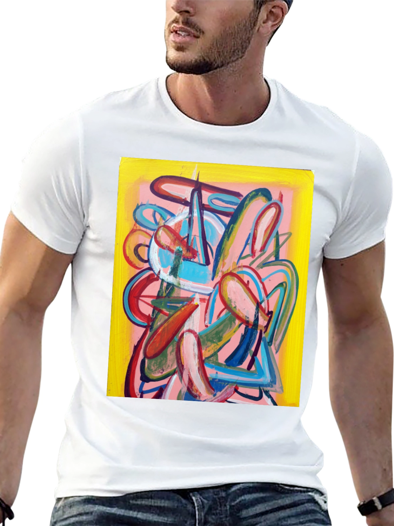 Abstract Art Graphic Tee - Modern Style