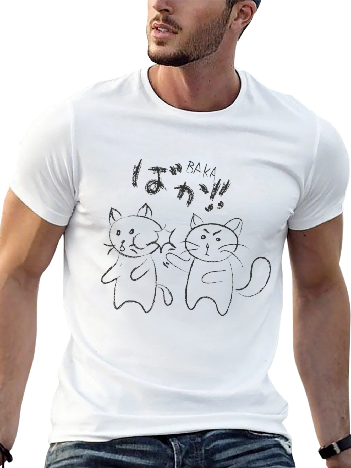 Baka Cats Graphic Tee - Funny Anime Shirt