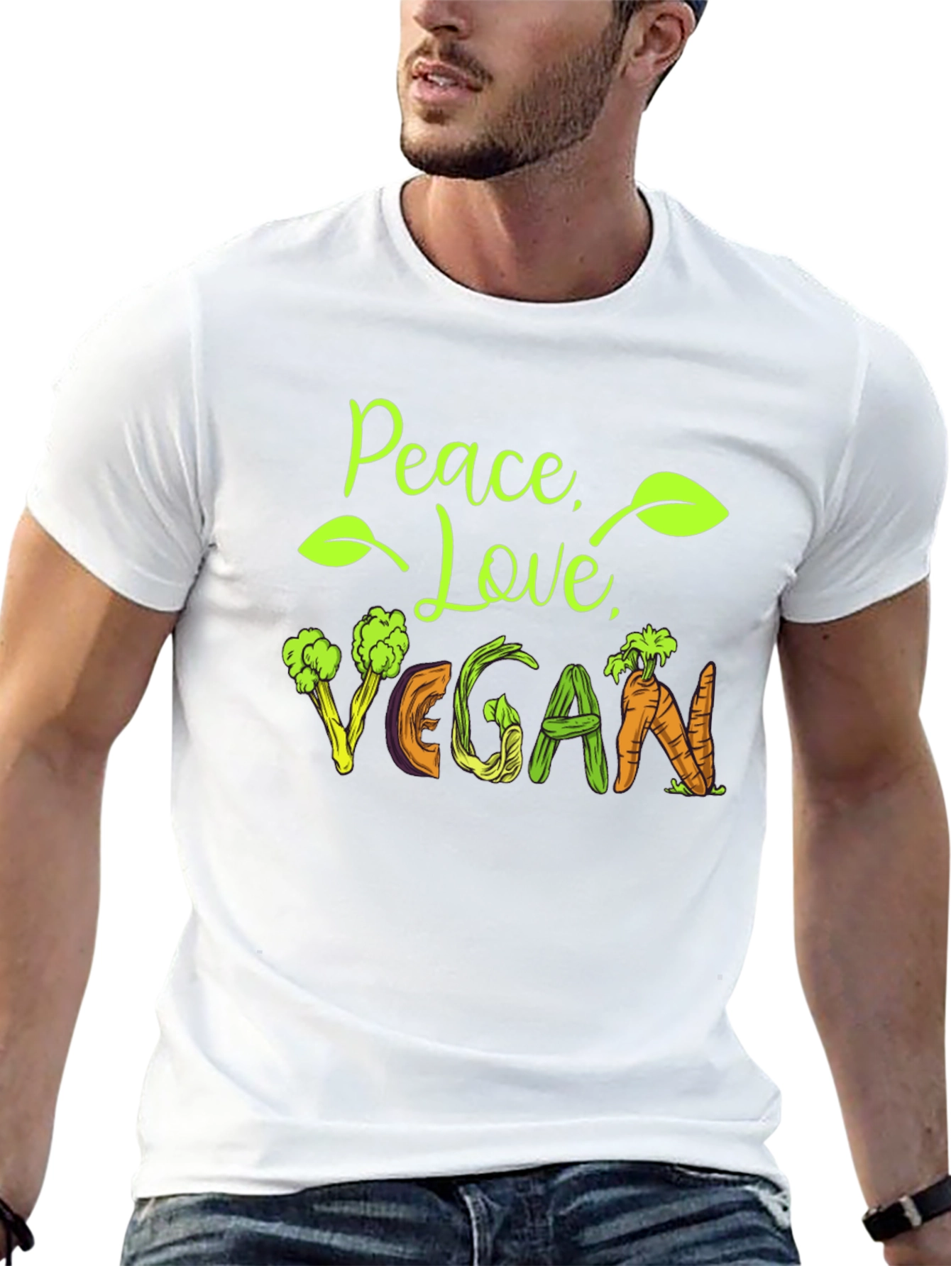 Peace Love Vegan Graphic Tee