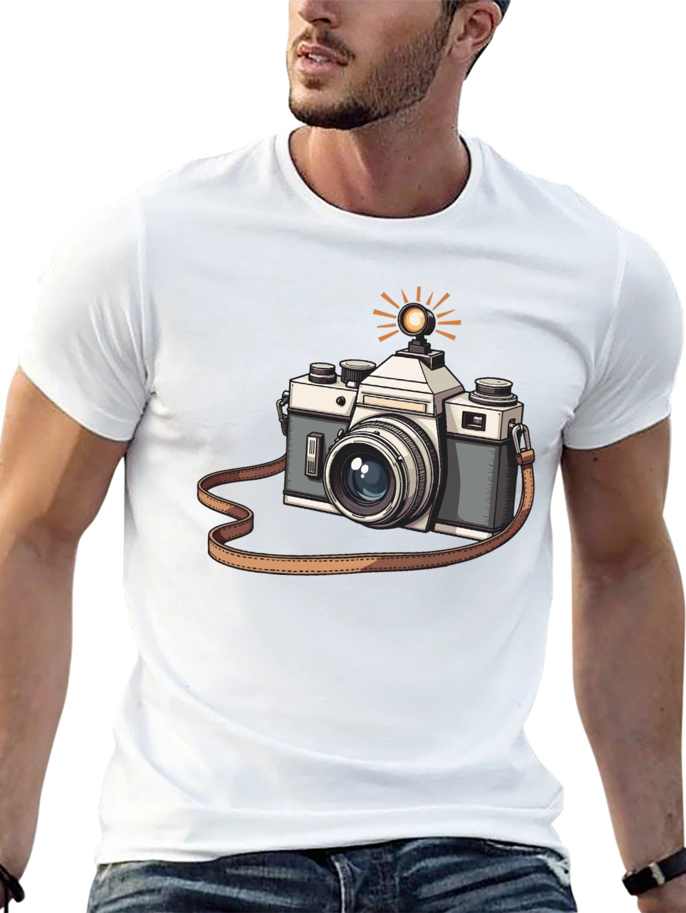 Retro Camera Graphic Tee - Stylish Casual Wear
