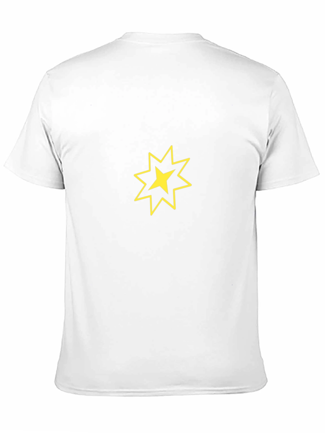 Black Tee with Yellow Starburst Graphic