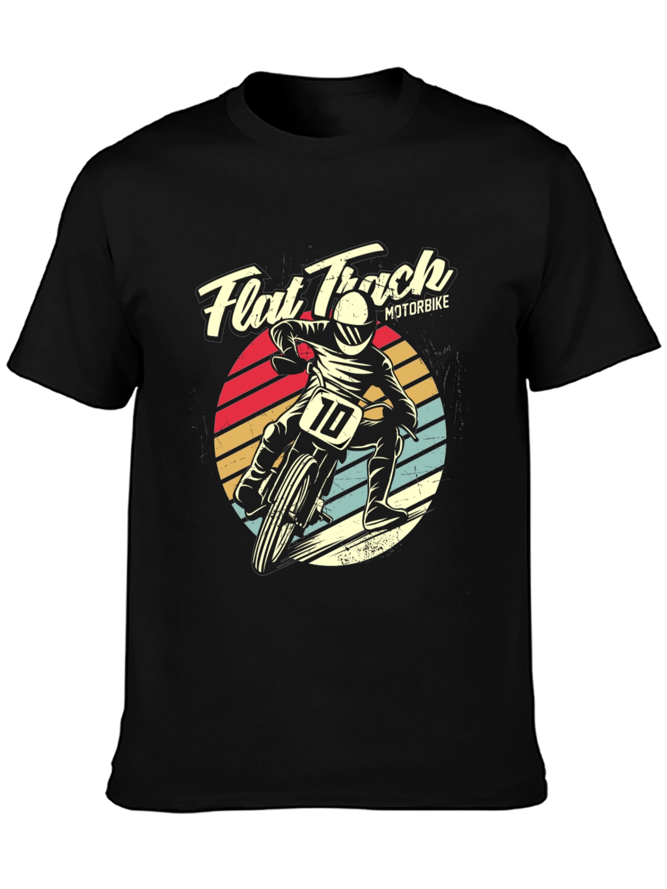Flat Track Motorbike Graphic T-Shirt