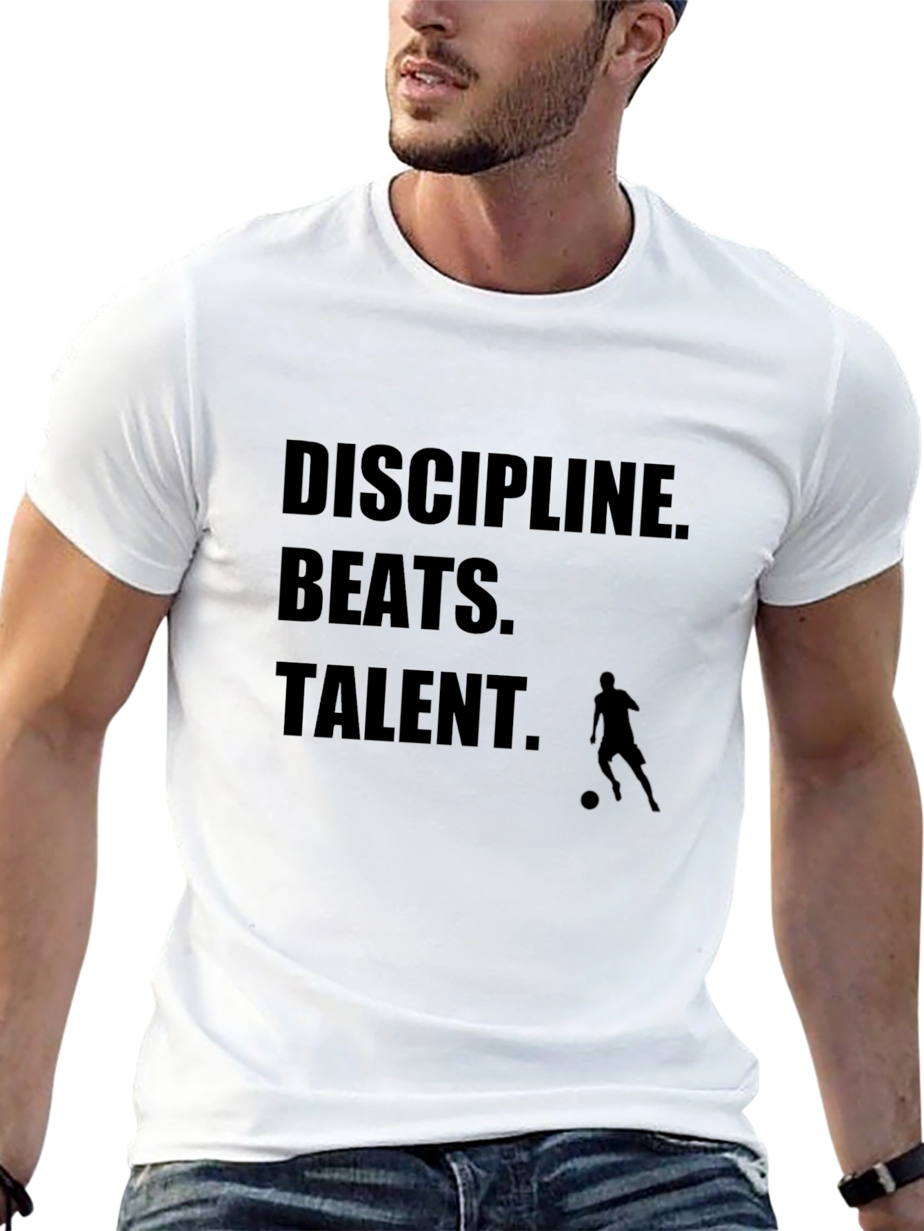 Discipline Beats Talent T-Shirt - Motivational Soccer Tee