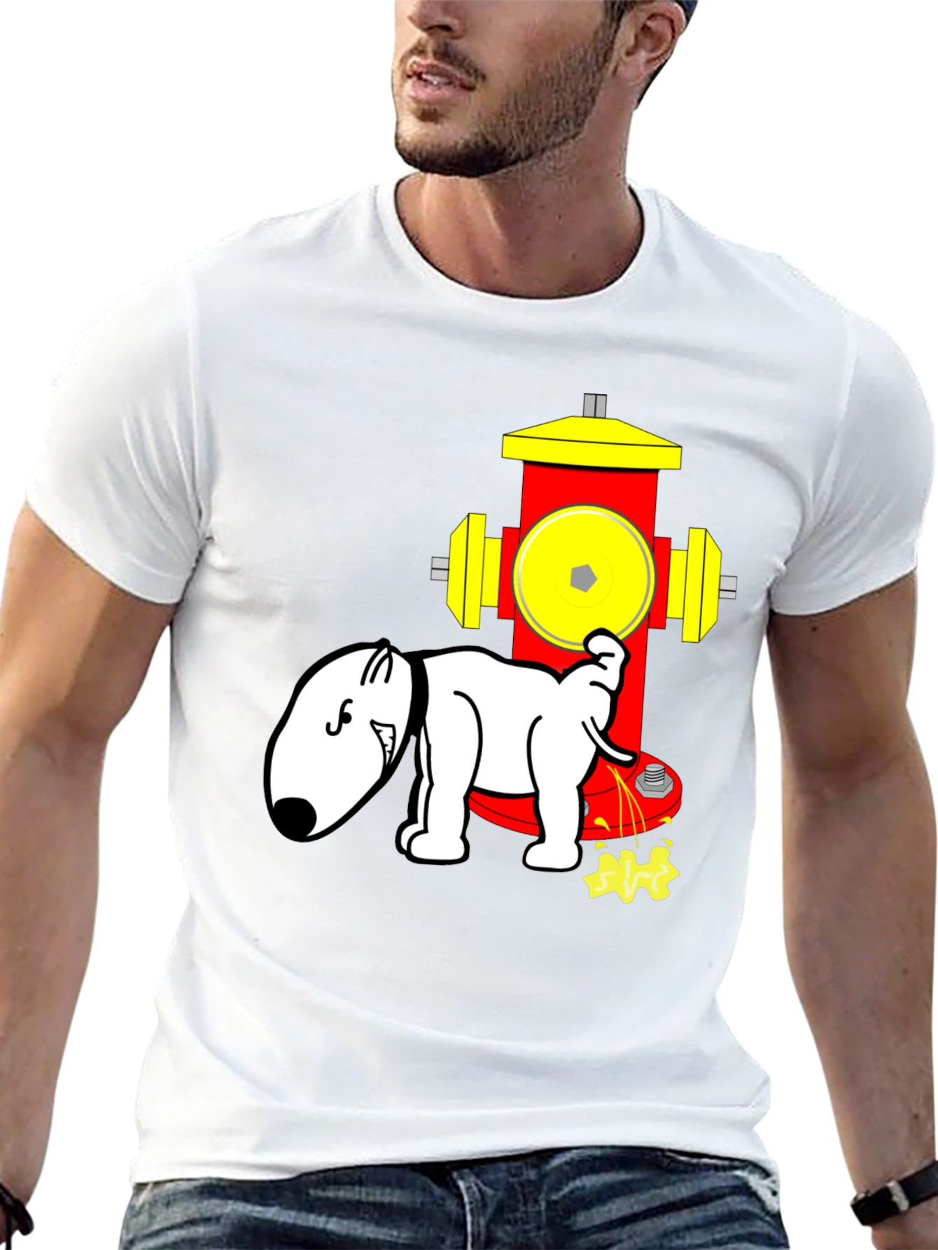 Dog Hydrant T-Shirt Funny Cartoon Design