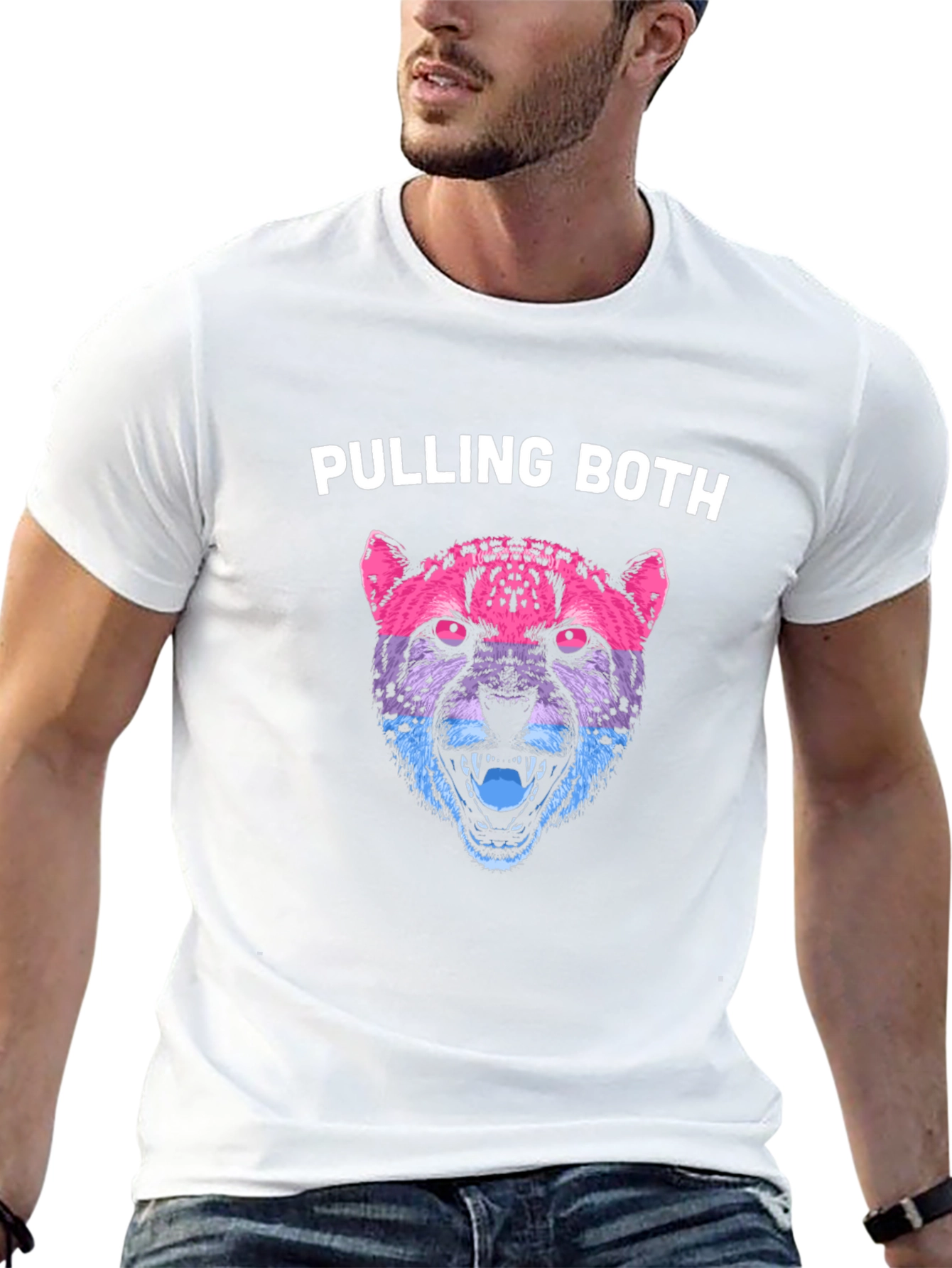 Pulling Both Cheetah Graphic Tee