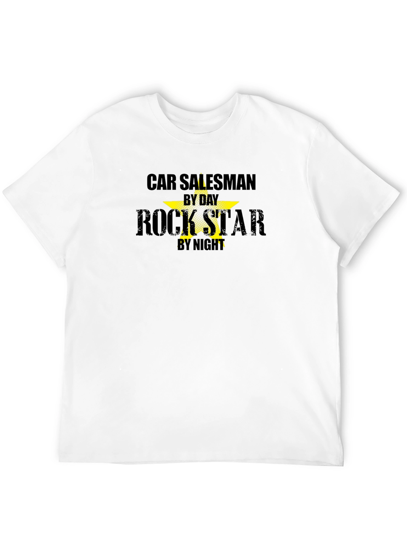 Car Salesman by Day Rockstar by Night Black T-Shirt