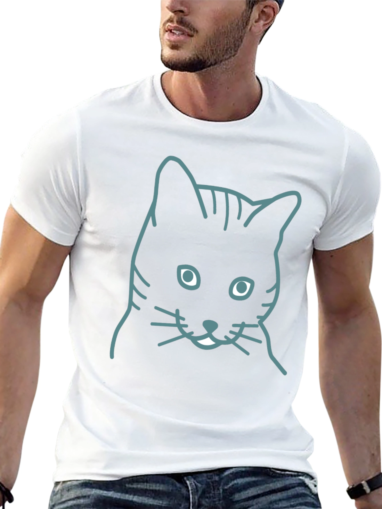 Cool Cat Graphic Tee - Mens Black T-Shirt