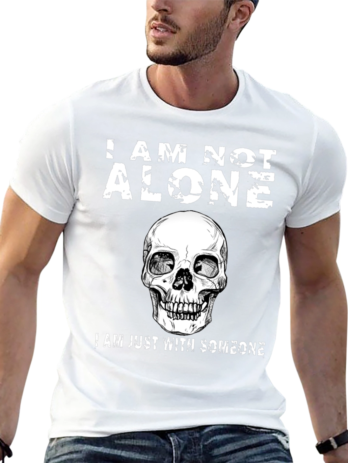 I Am Not Alone Skull Graphic T-Shirt