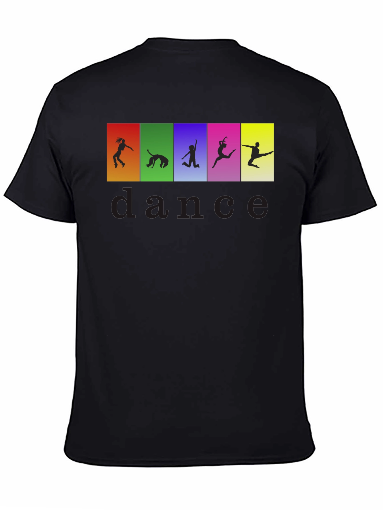 Dance Silhouette Graphic Tee - Black Casual Shirt