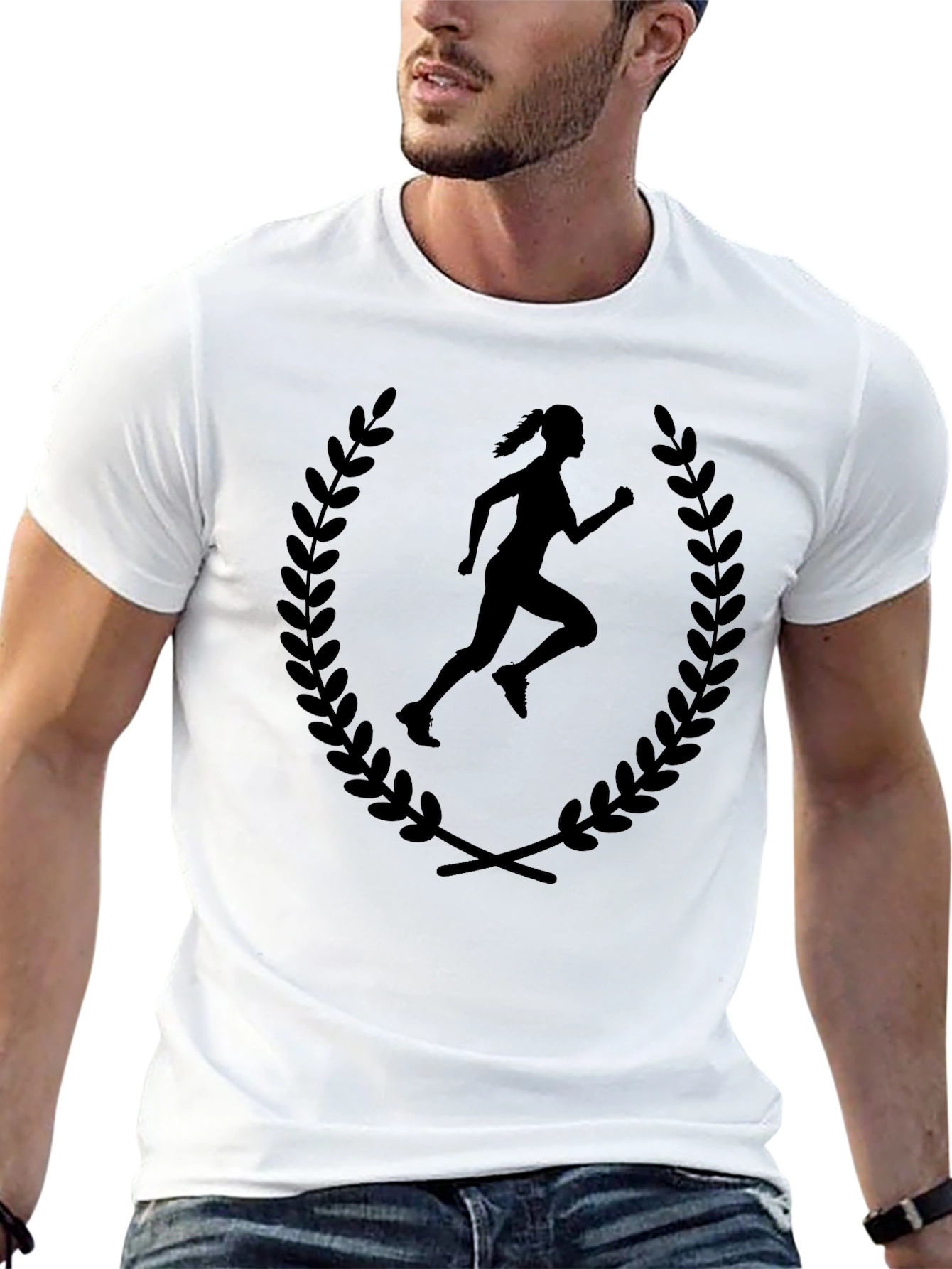 Runner Silhouette Graphic Tee - Unisex Cotton T-Shirt
