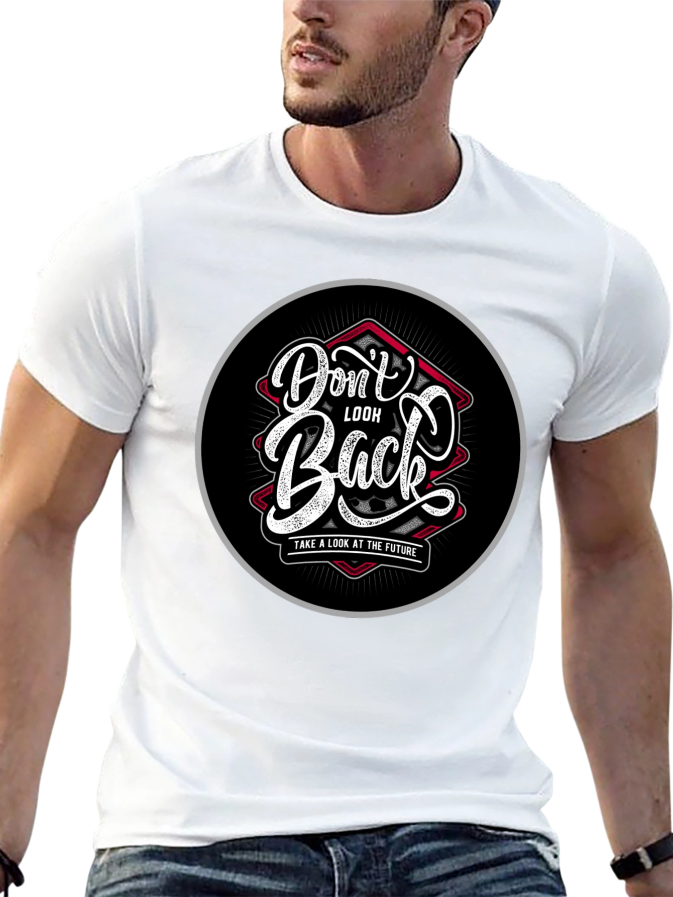 Dont Look Back Graphic Black T-Shirt