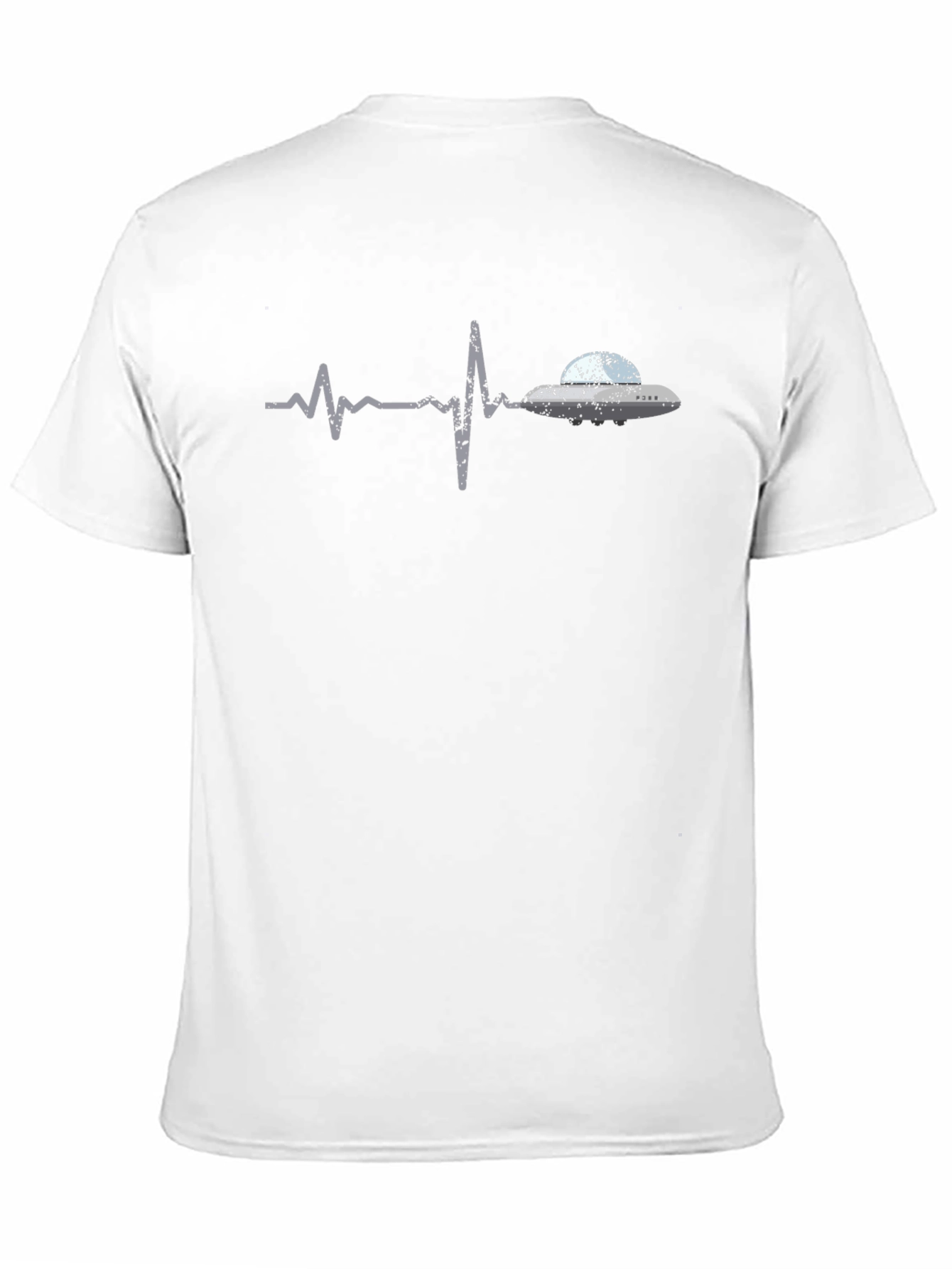 UFO Heartbeat Graphic T-Shirt - Black Cotton Tee
