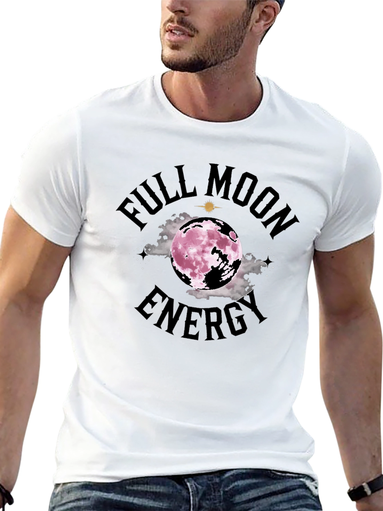 Full Moon Energy T-Shirt - Celestial Design