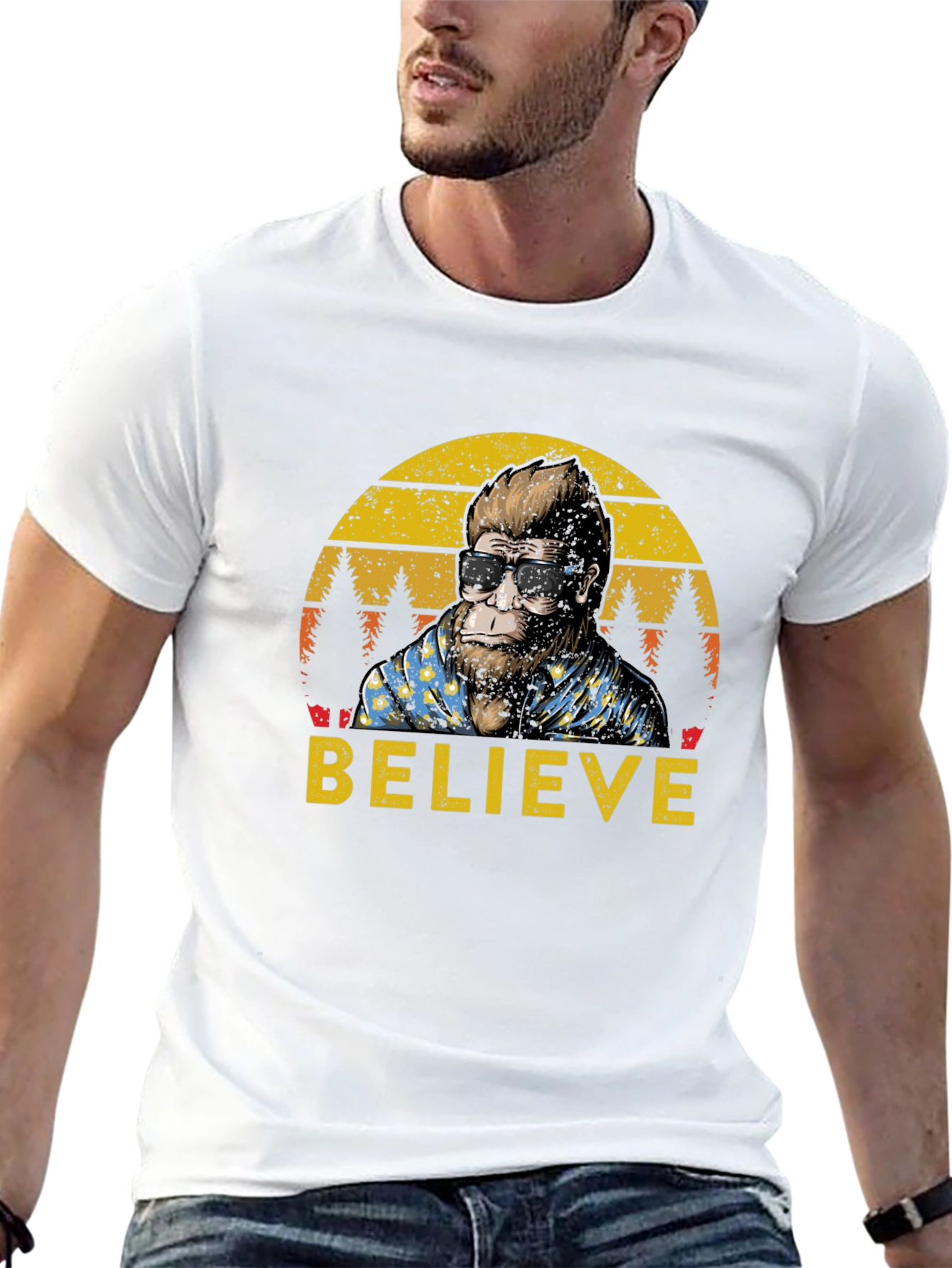 Believe Bigfoot T-Shirt - Funny Cryptozoology Tee