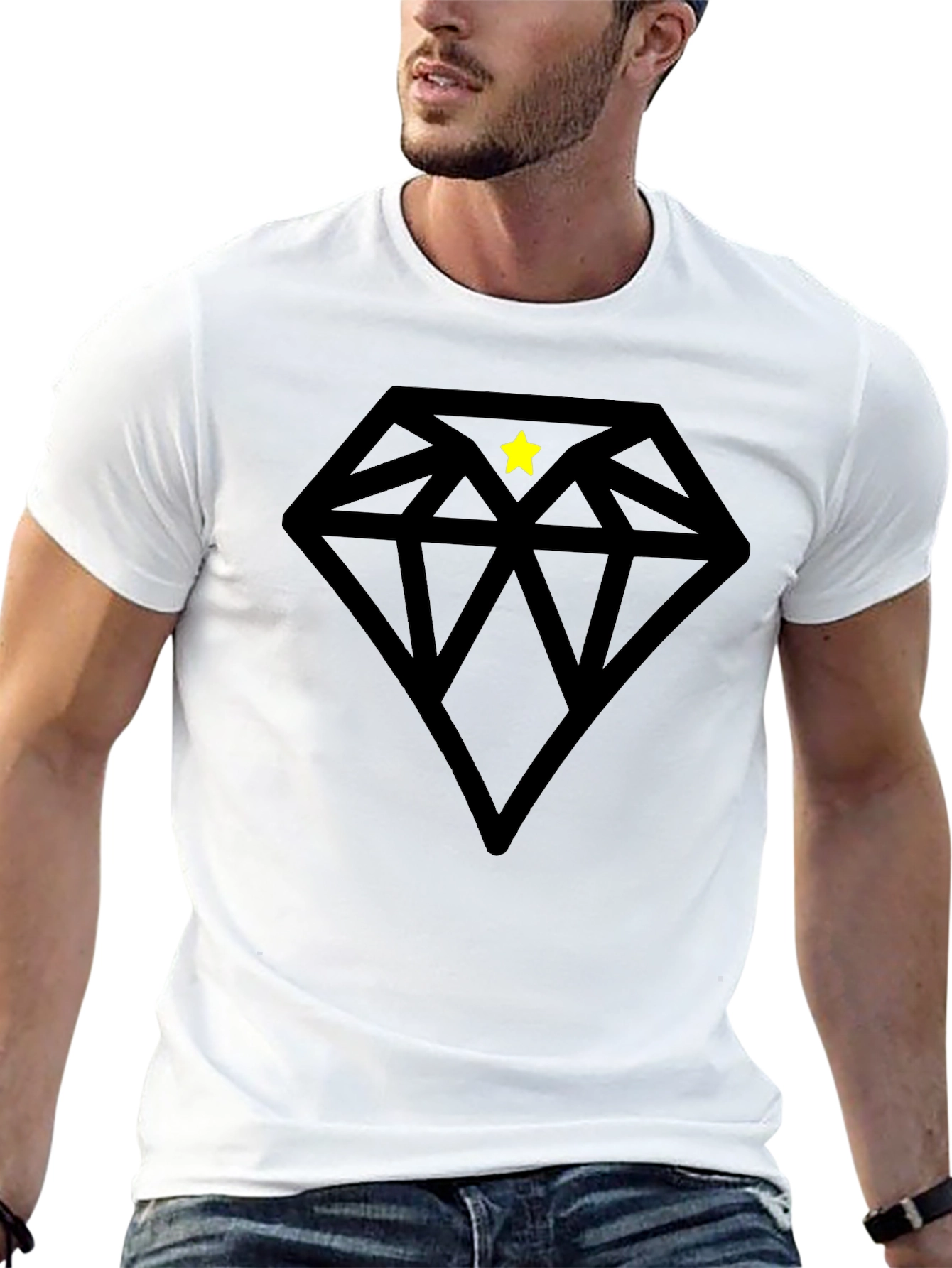 Black Diamond Star Tee - Cool Graphic Shirt
