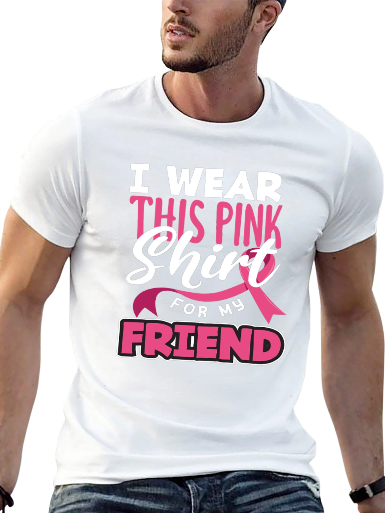 Pink Ribbon Friend Support T-Shirt