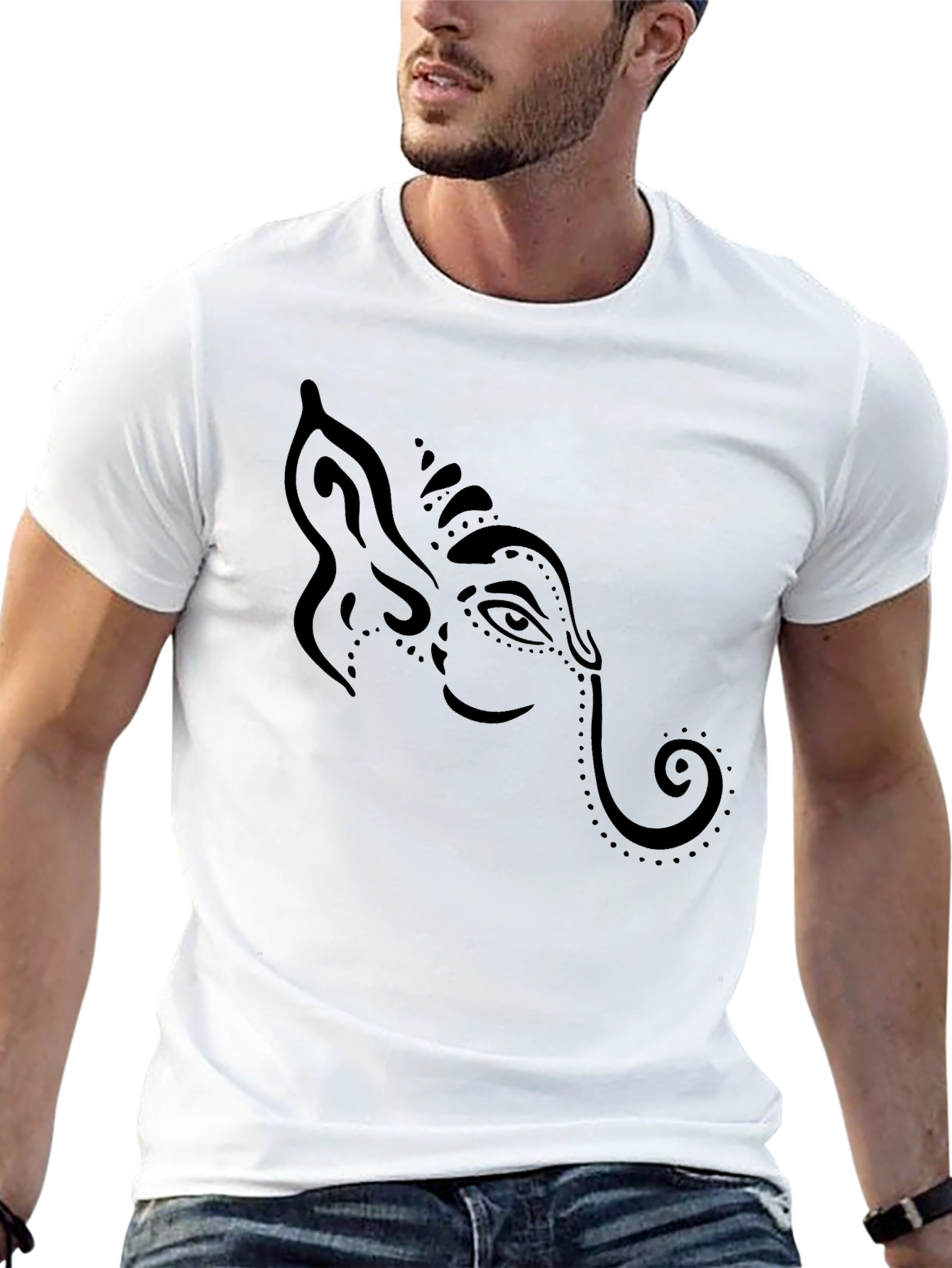 Ganesh Graphic Tee - Stylish Black Cotton T-Shirt