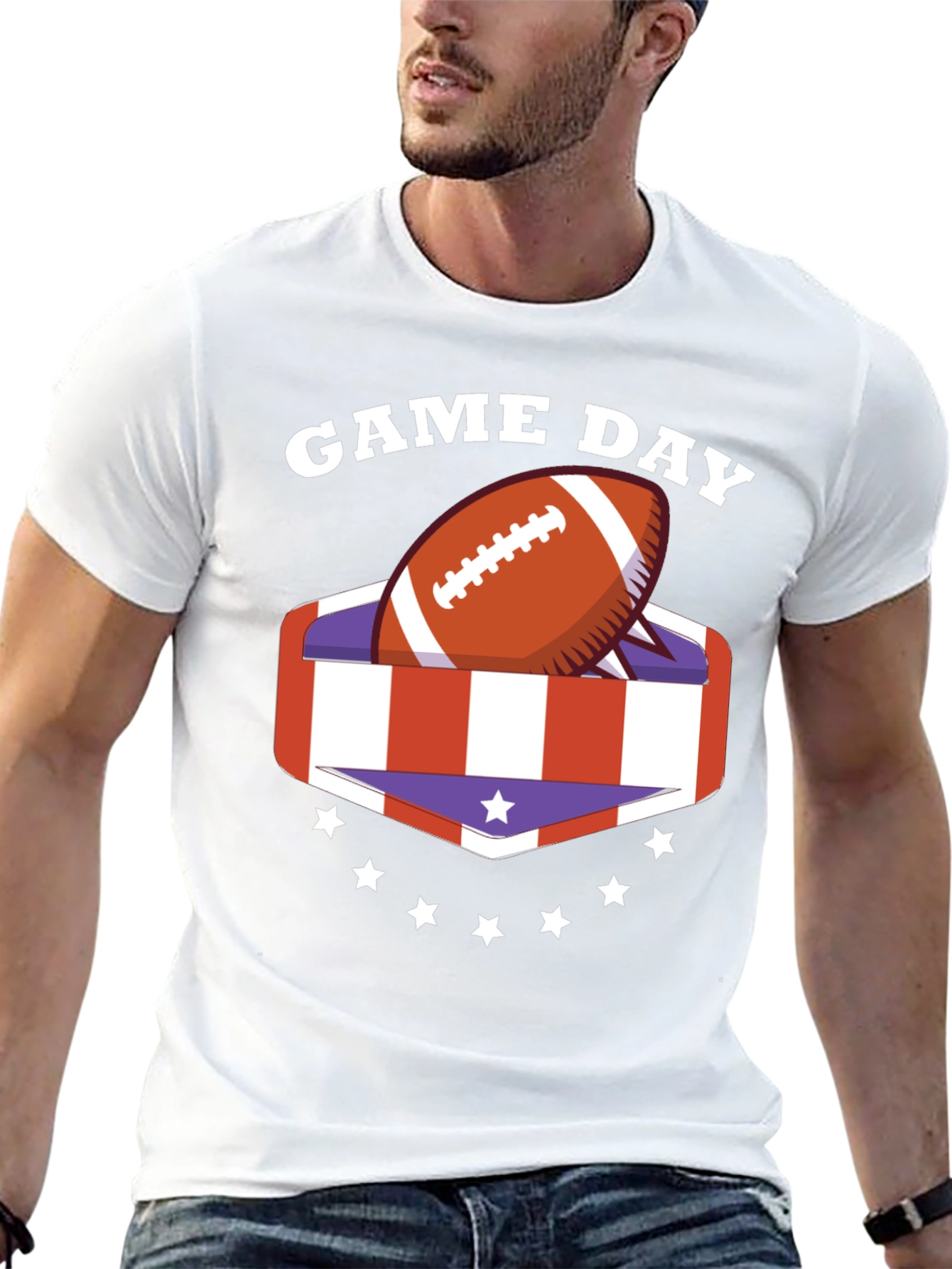 Game Day Football Patriotic T-Shirt