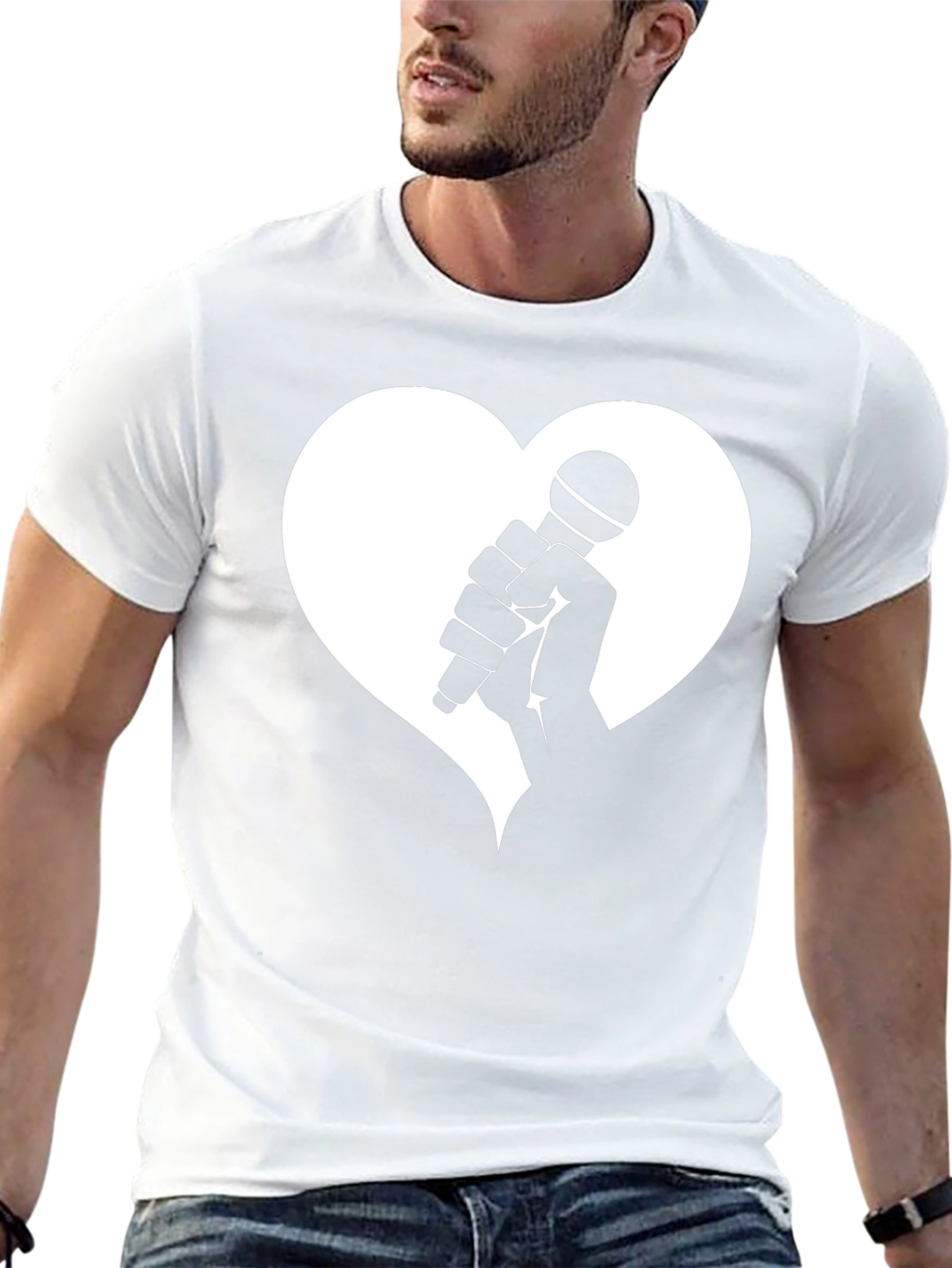 Heart & Mic Graphic T-Shirt