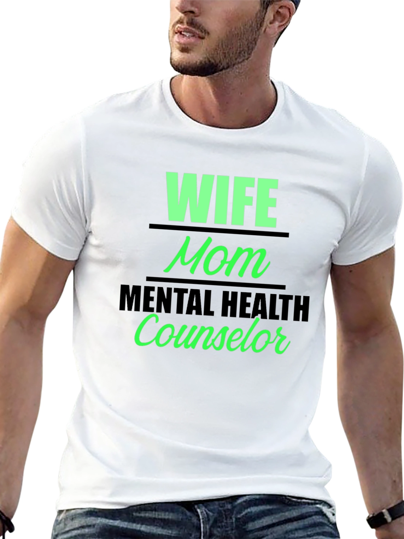 Wife Mom Mental Health Counselor Graphic Tee