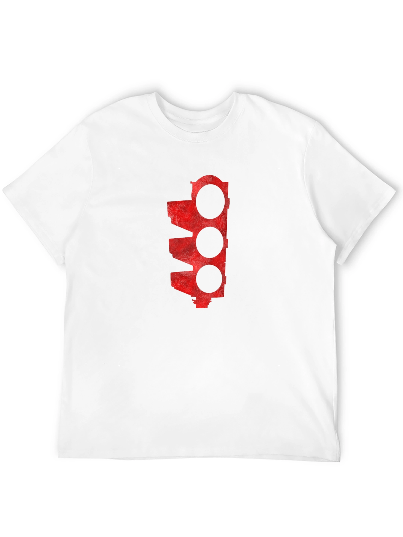 Red Engine Block Tee - Black